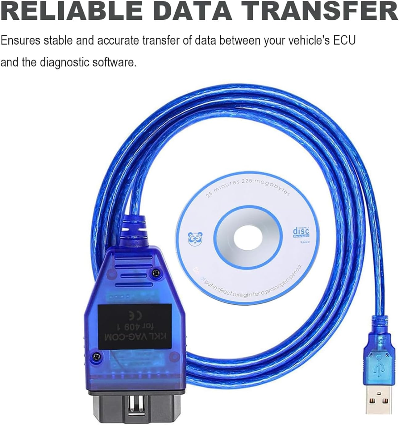 Yeanifeana OBD2 Diagnostic USB Cable for VW, Audi, VAG KKL 409.1 ECU Scanner Cable, Compatible with VCDS Software for Car Engine Diagnostics & Coding image number 6