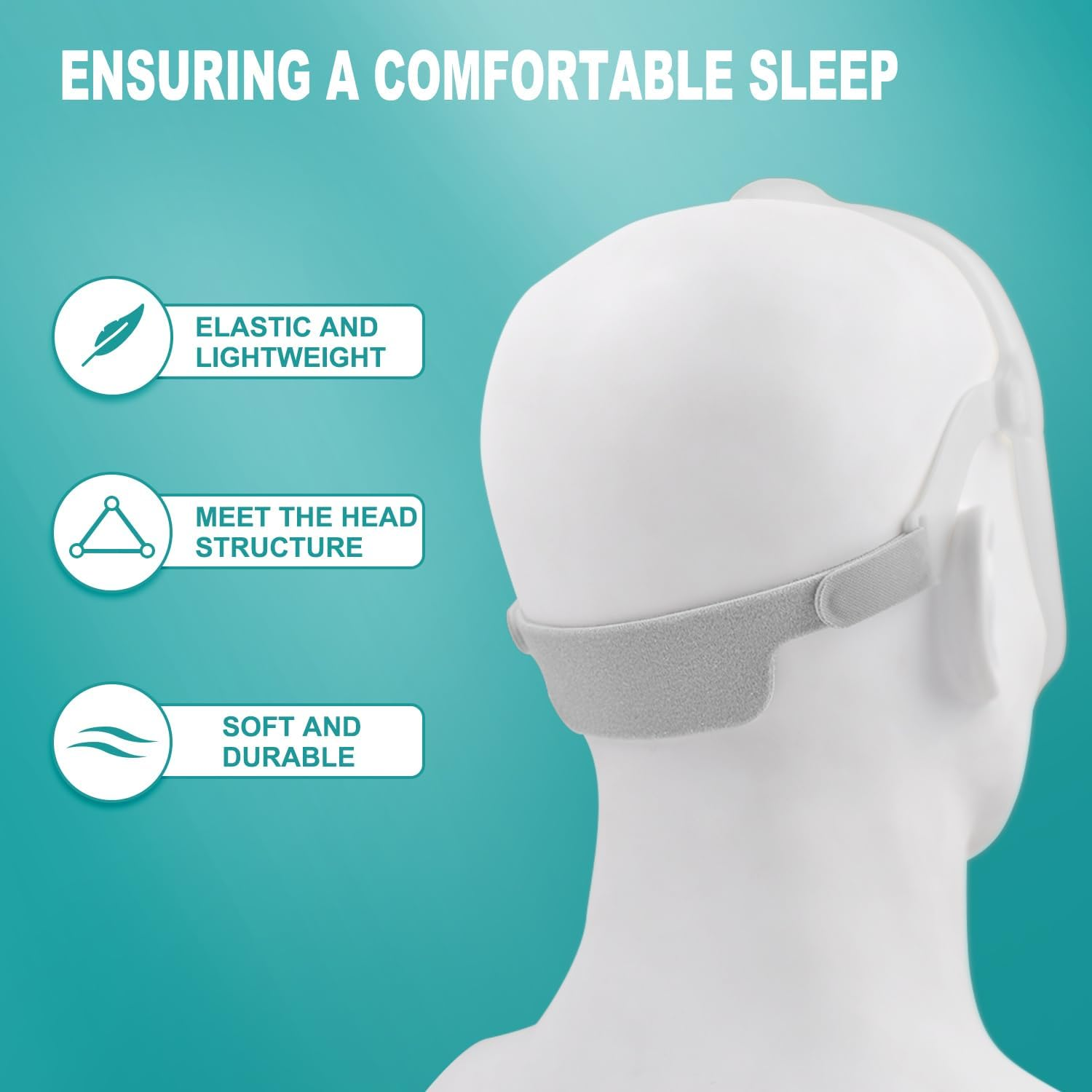 2 PCS Headgears with Arms for Dreamwear(Latest Version)-2 Packs Headgear Straps Durable Touch-Fasten-Ers&Sufficient Ductility,Soft Material Made, Great-Value Supplies by Airsmart image number 3