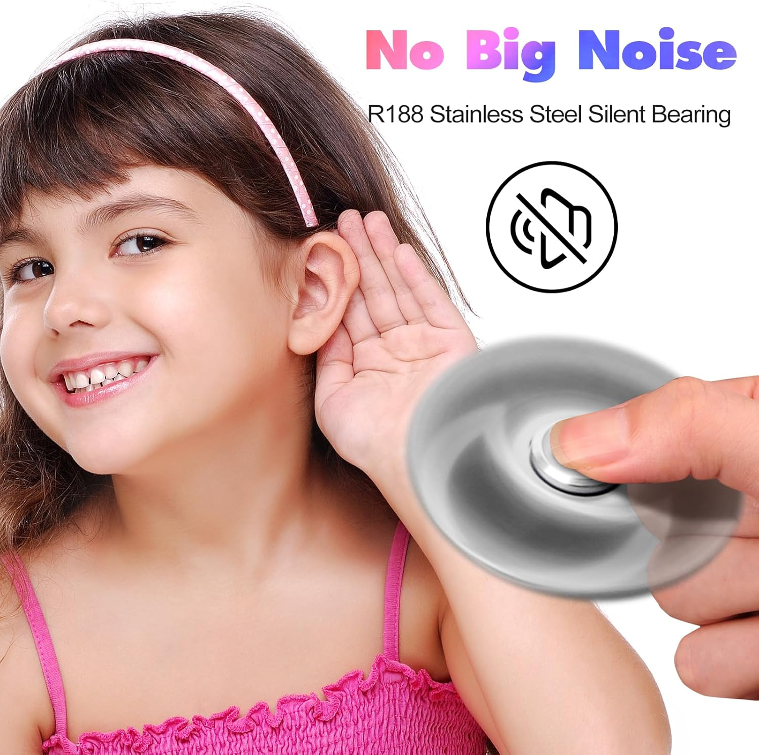 Fidget Spinners Toy, 3-8 Min Spins Time Stainless Steel Bearing Metal Fidget Spinner, EDC ADHD Stress Anxiety Relieves Fidgets Finger Toys, Novelty Toy for Kids and Adults