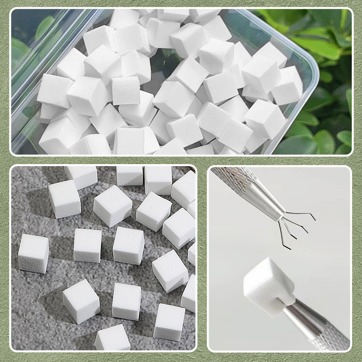 200 Manicure Tofu Cubes 1 Scratch Pen Manicure Tools Manicure Sponge Sponge image number 1