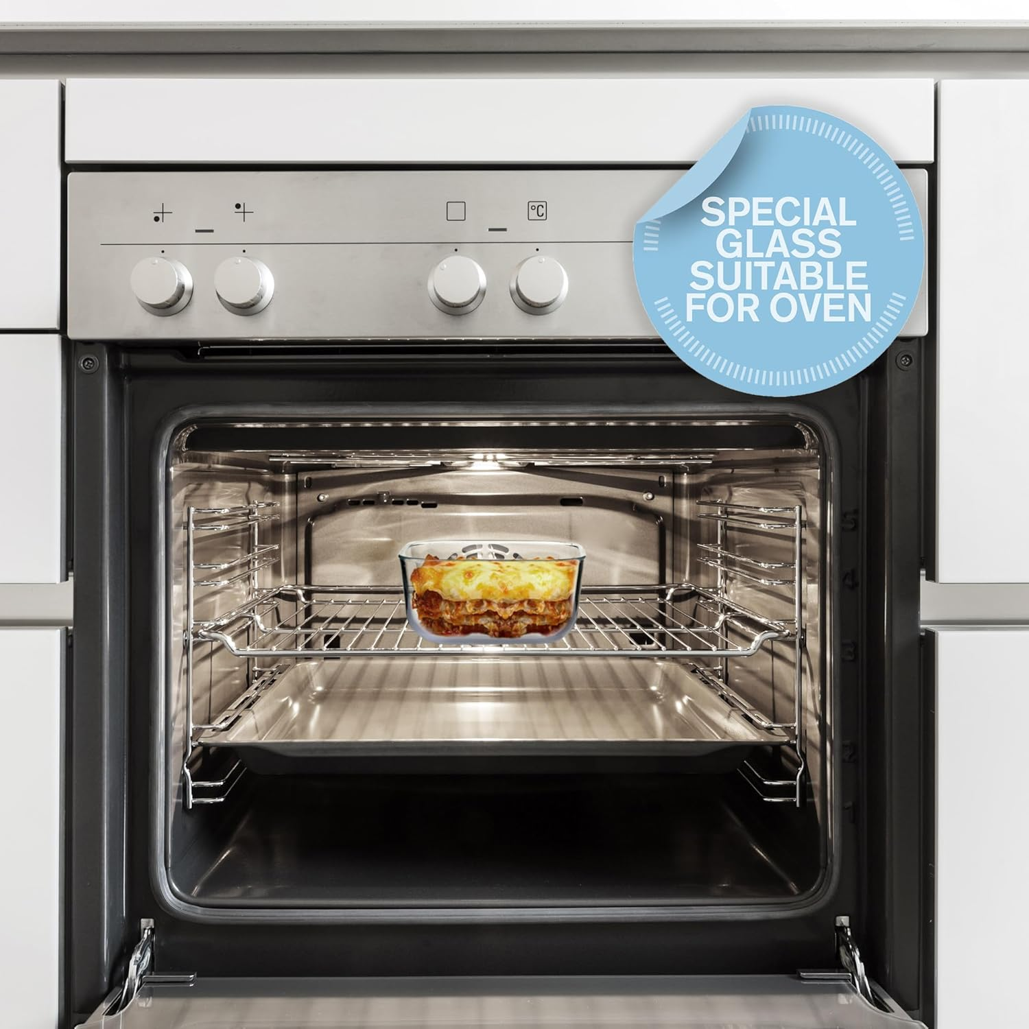 GUZZINI 11330211-CN Leakproof Glass Container, 1900 CC, White, 4P image number 3