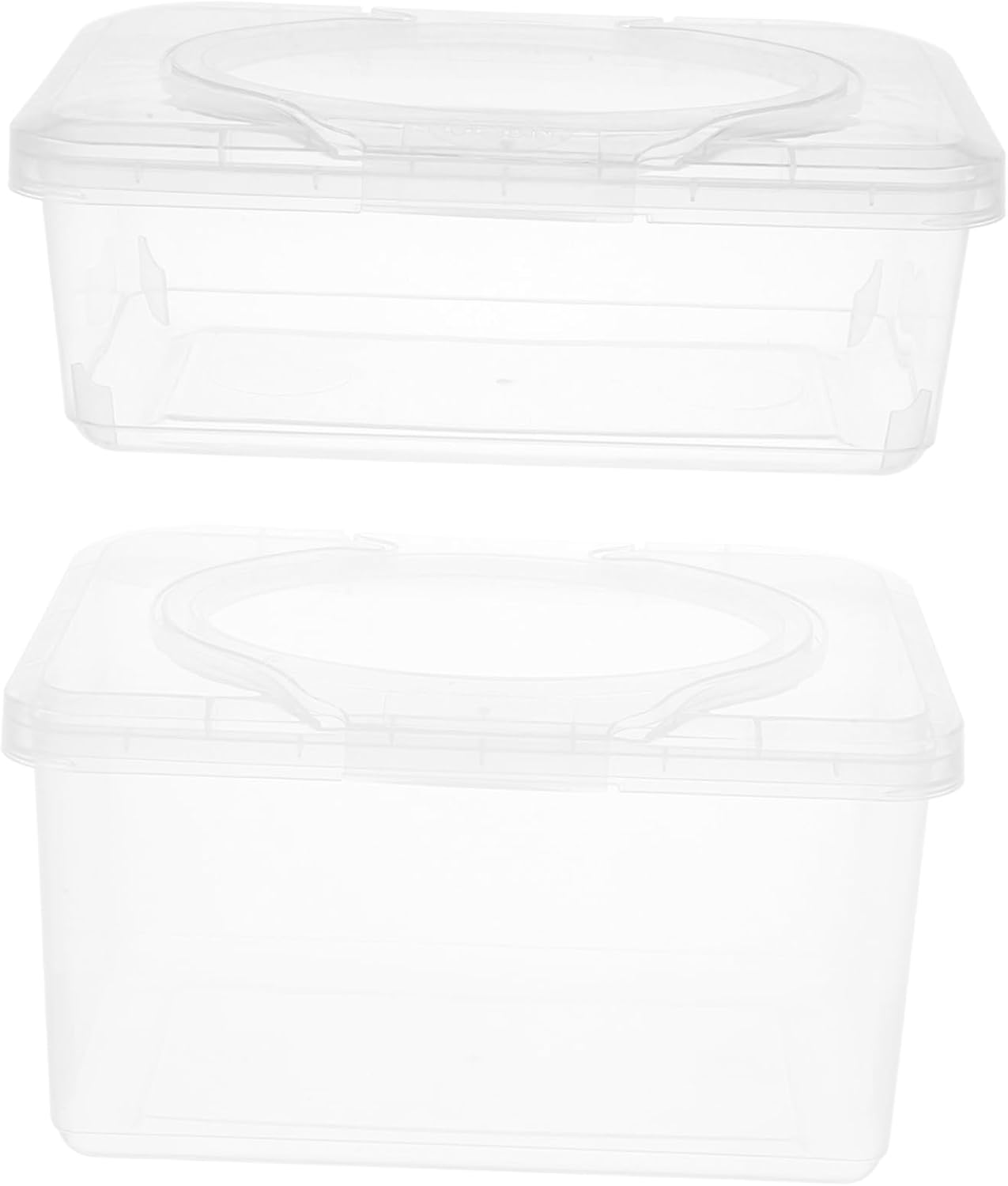 2Pcs Facial Tissue Box Refillable Wipes Dispenser Travel Car Bathroom Adhesive Organizer image number 2