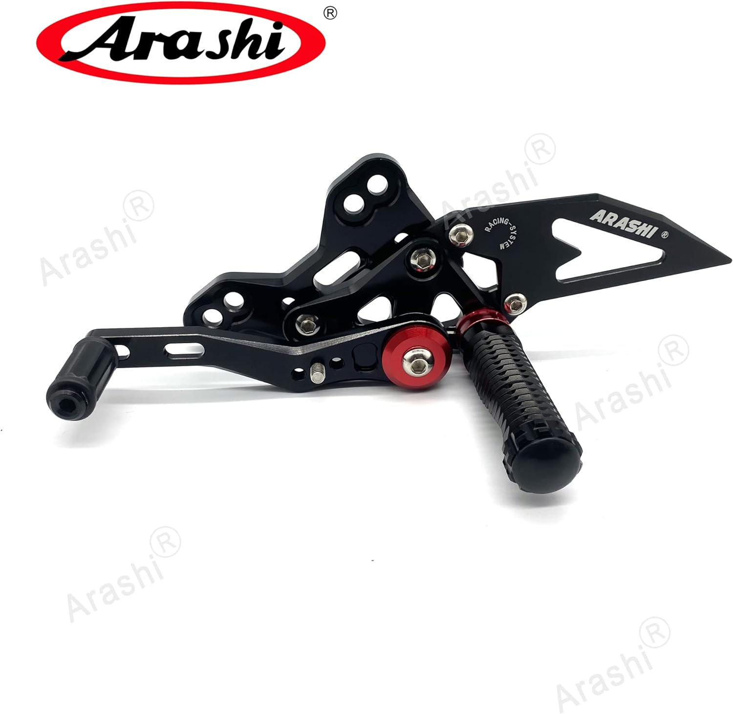 Arashi (Version 2.0) Rearsets for Honda CBR650R CB650R CBR650F 2019-2023 Motorcycle Accessories Parts Adjustable Footrests Footpeg Foot Peg Rear Sets Black image number 5