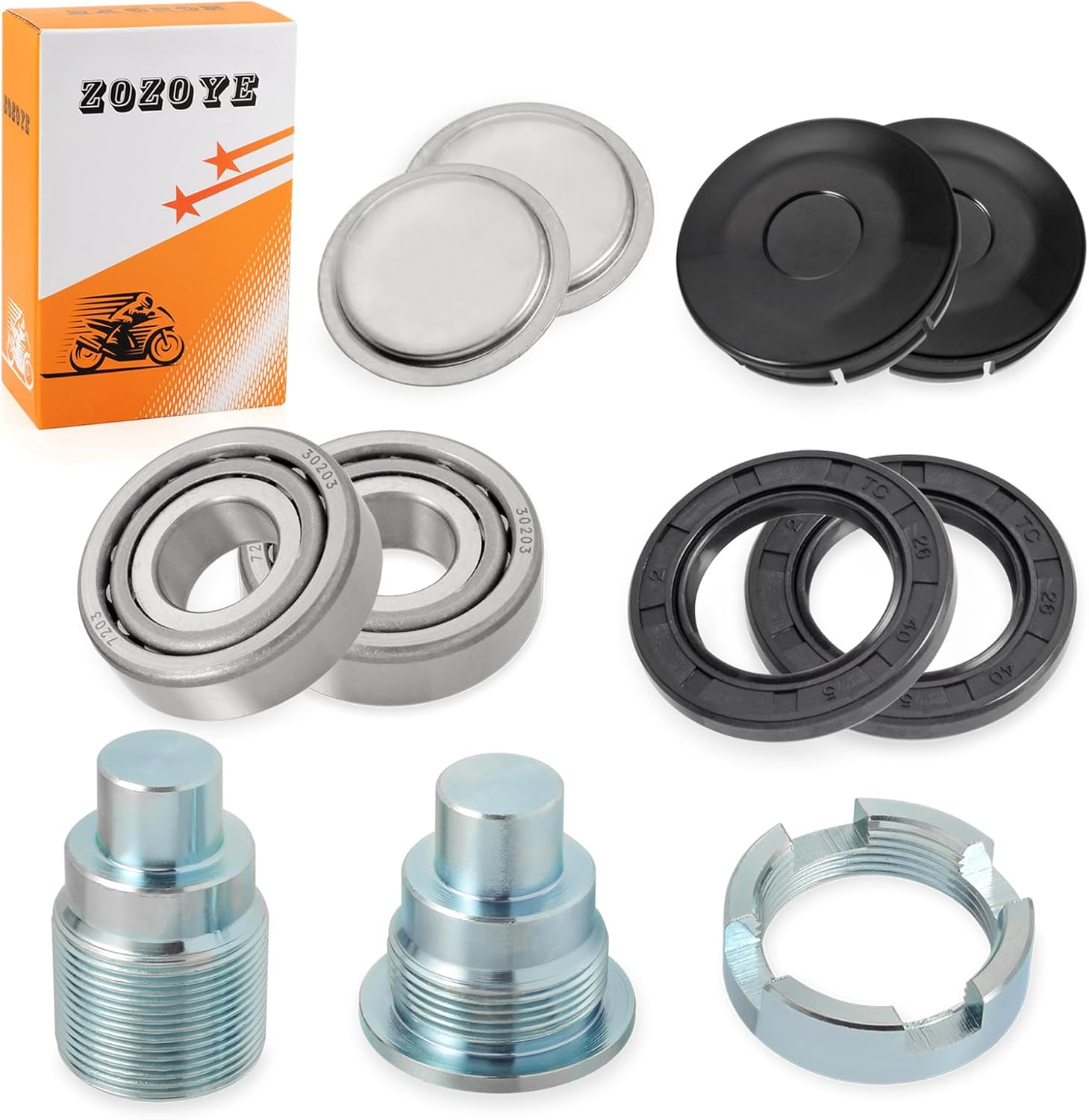 Swingarm Repair Kit Bearing Seal Bolt Lock Nut Cap for HONDA Rancher Fourtrax Foreman Recon TRX 250 300 400 450 500 TRX250X TRX250EX