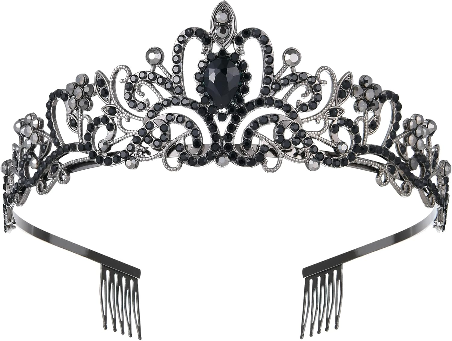 Crystal Crowns for Women, Tiara Hair Accessories Rhinestones Princess Headbands with Comb for Wedding Quinceanera Pageant Birthday Party