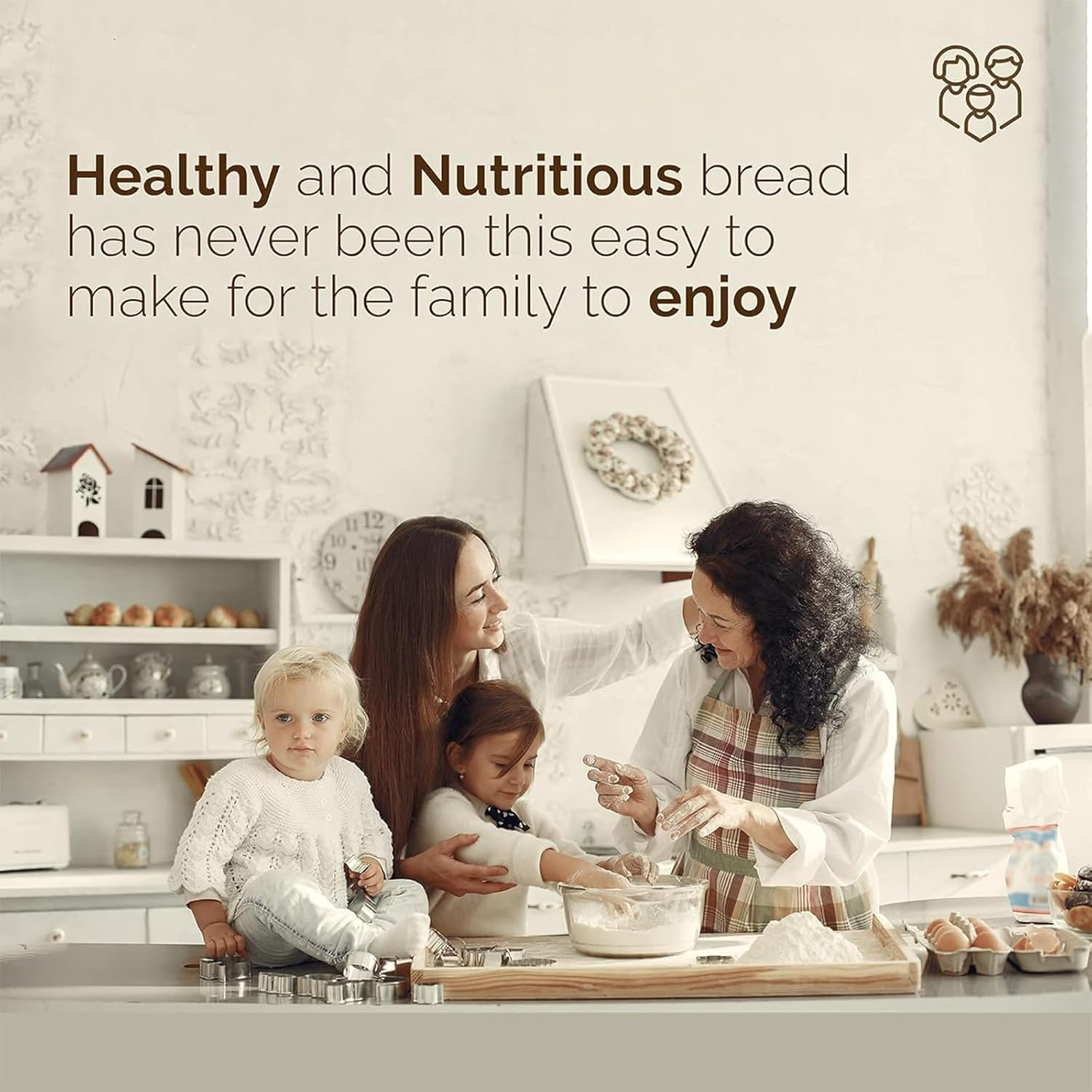 Upgrade Electric Dough Maker with Ferment Function, Microcomputer Timing, 2 Types of Dough Mixing Methods, Face-Up Touch Panel, 304 Stainless Steel, 5L, 200W (AU Adapter)