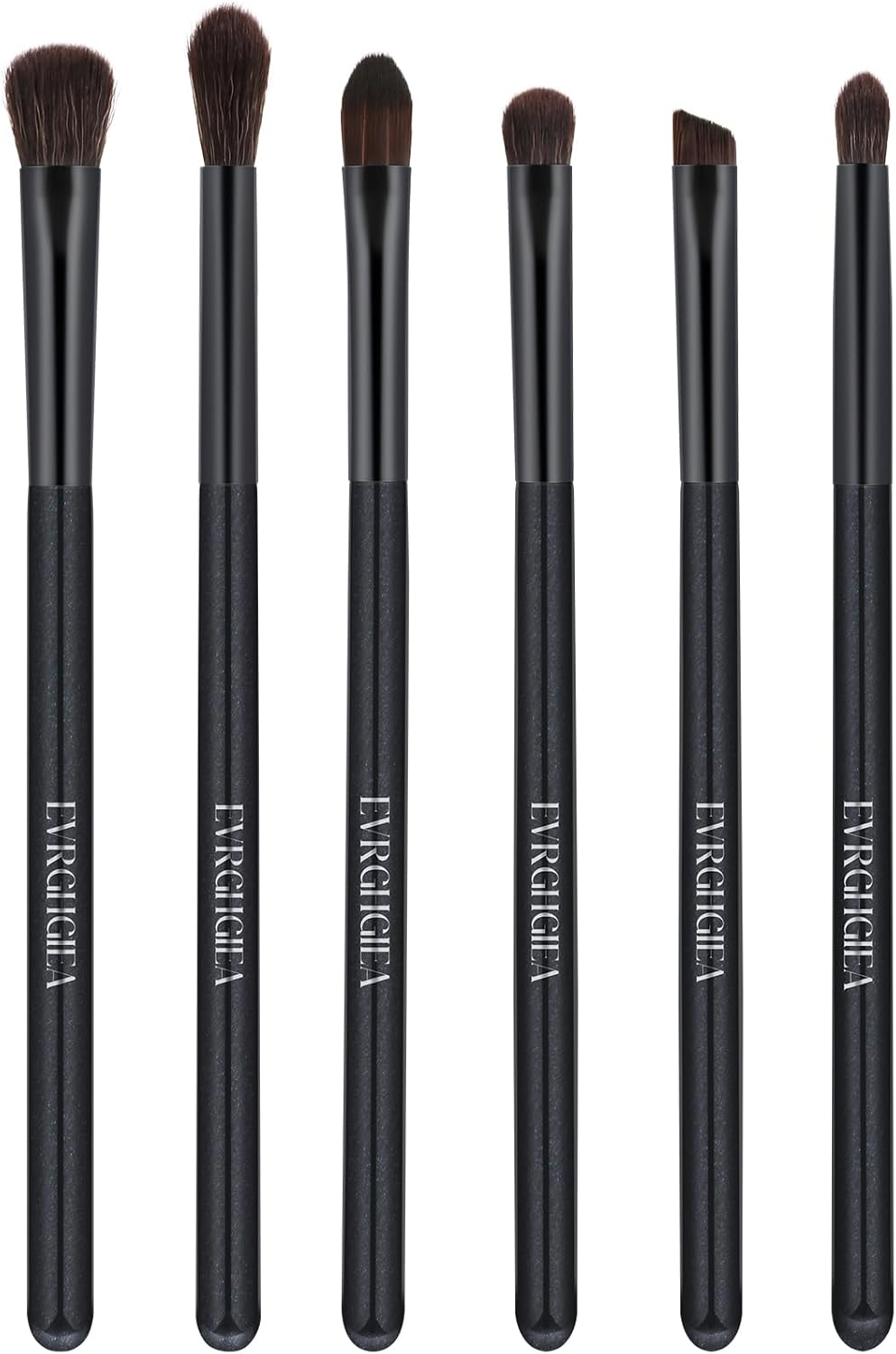 Eye Makeup Brush Set, 6 Pcs Professional Blending Eyeshadow Makeup Brushes for Concealer Eyebrows Eyeliner, Soft Hairs & Wood Handle (Green)&hellip;