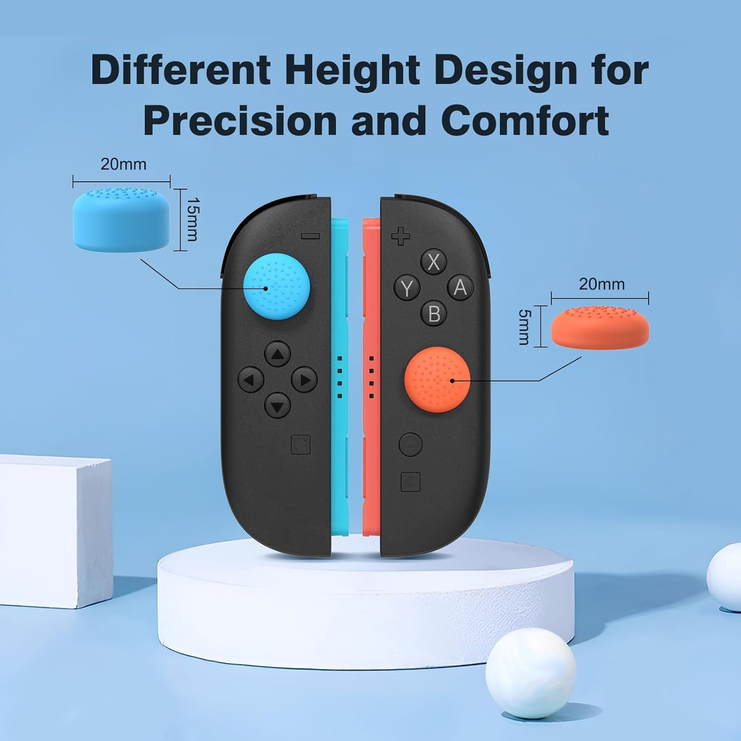 8 Pack Thumb Grips Compatible with Nintendo Switch 2 (2025),Thumb Grip Caps for Switch 2, Enhanced Gaming Grip Set, Joycon Grip Button Stick Cover, Improve Control and Guard Joystick Wear image number 5