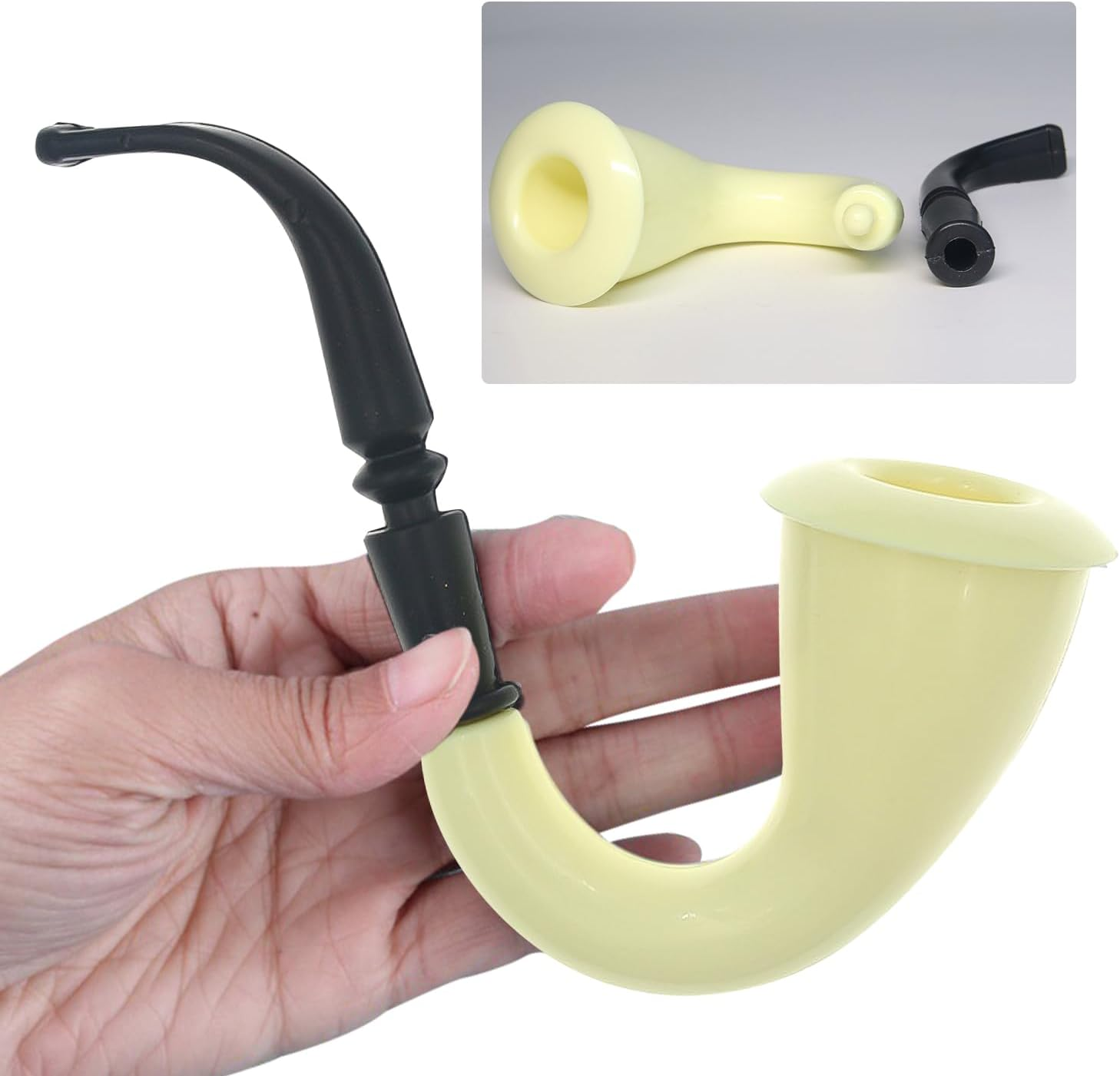 HAICN 2Pcs Sherlock Holmes Style Pipe Fancy Dress Accessory Detective Spy Secret Agent Historical World Book Day Outfit for Children Kids image number 1