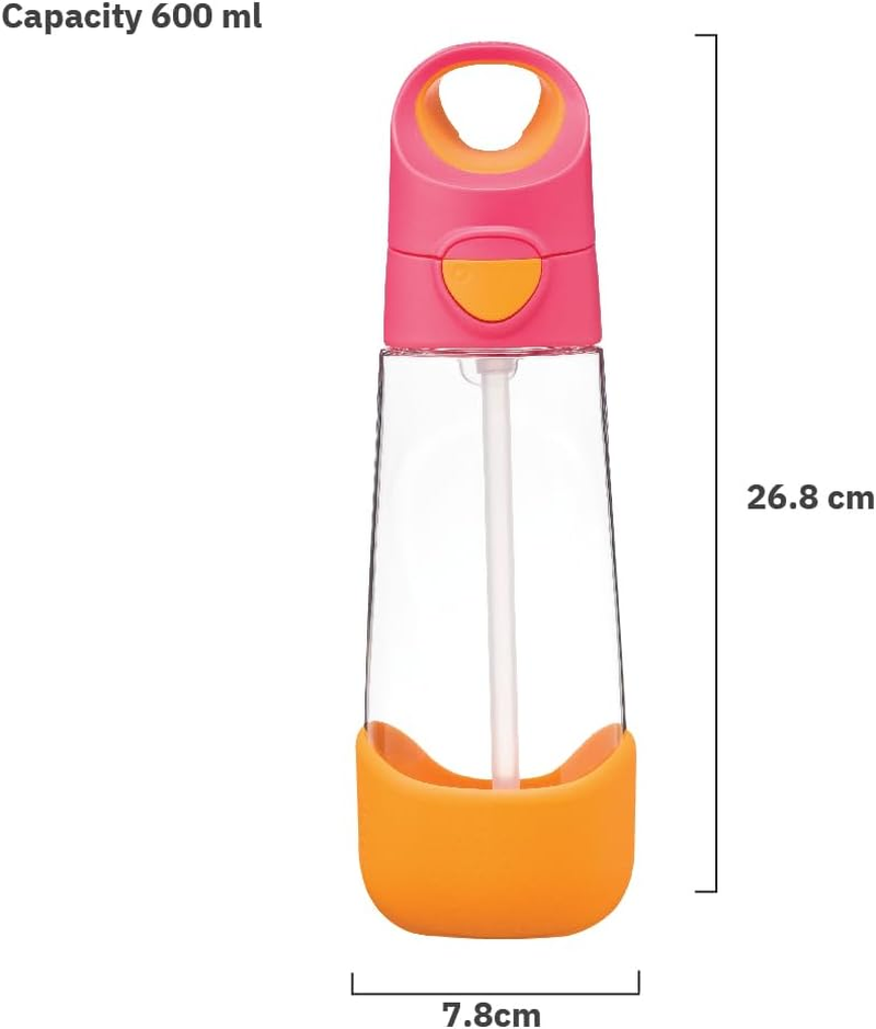 B.Box Tritan Drink Bottle, Strawberry Shake, 600 Ml Capacity - Emerald Forest image number 3