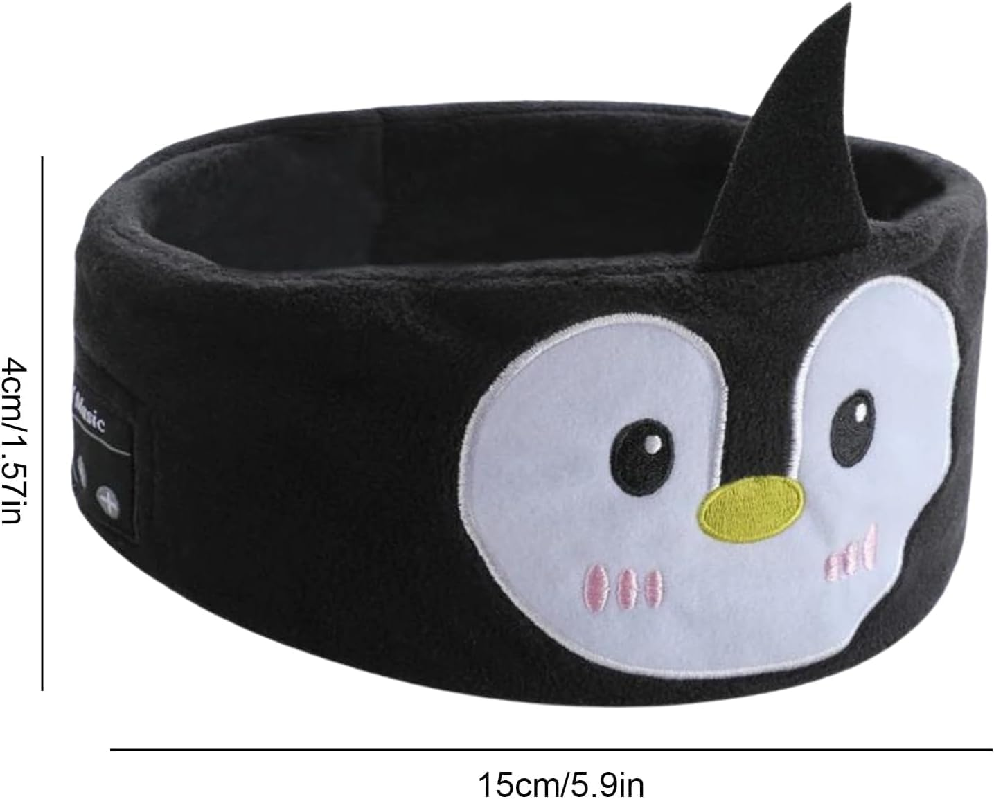 Kids Wireless Headphones Headband, Earphones for Children, Bandeau Toddler Headphones with Thin Speakers & Super Soft Headband (Penguin) image number 2
