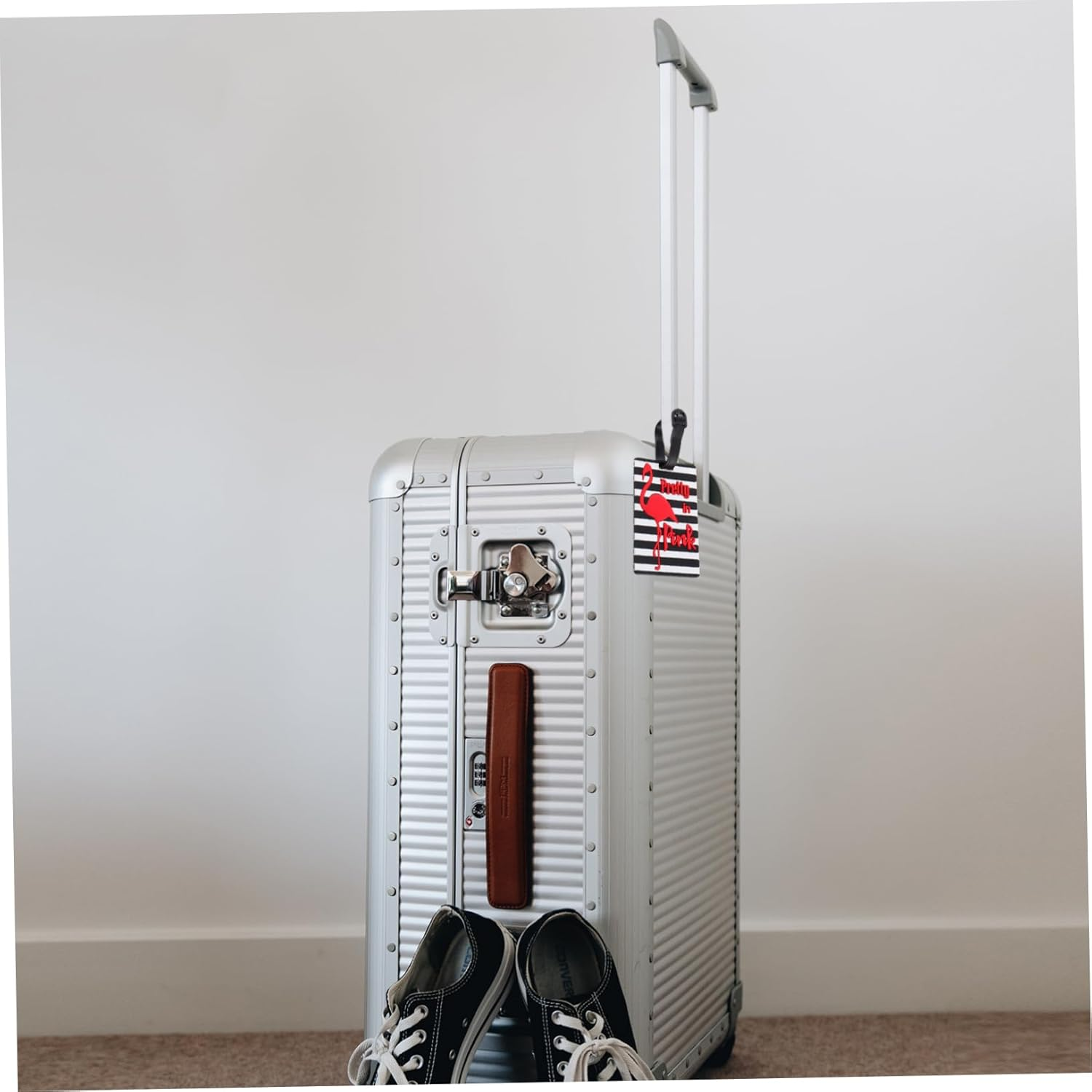 FRCOLOR 5Pcs Adorable Flamingo Luggage Tags for Boys and Girls Travel Suitcase Baggage Tags Id Labels image number 5