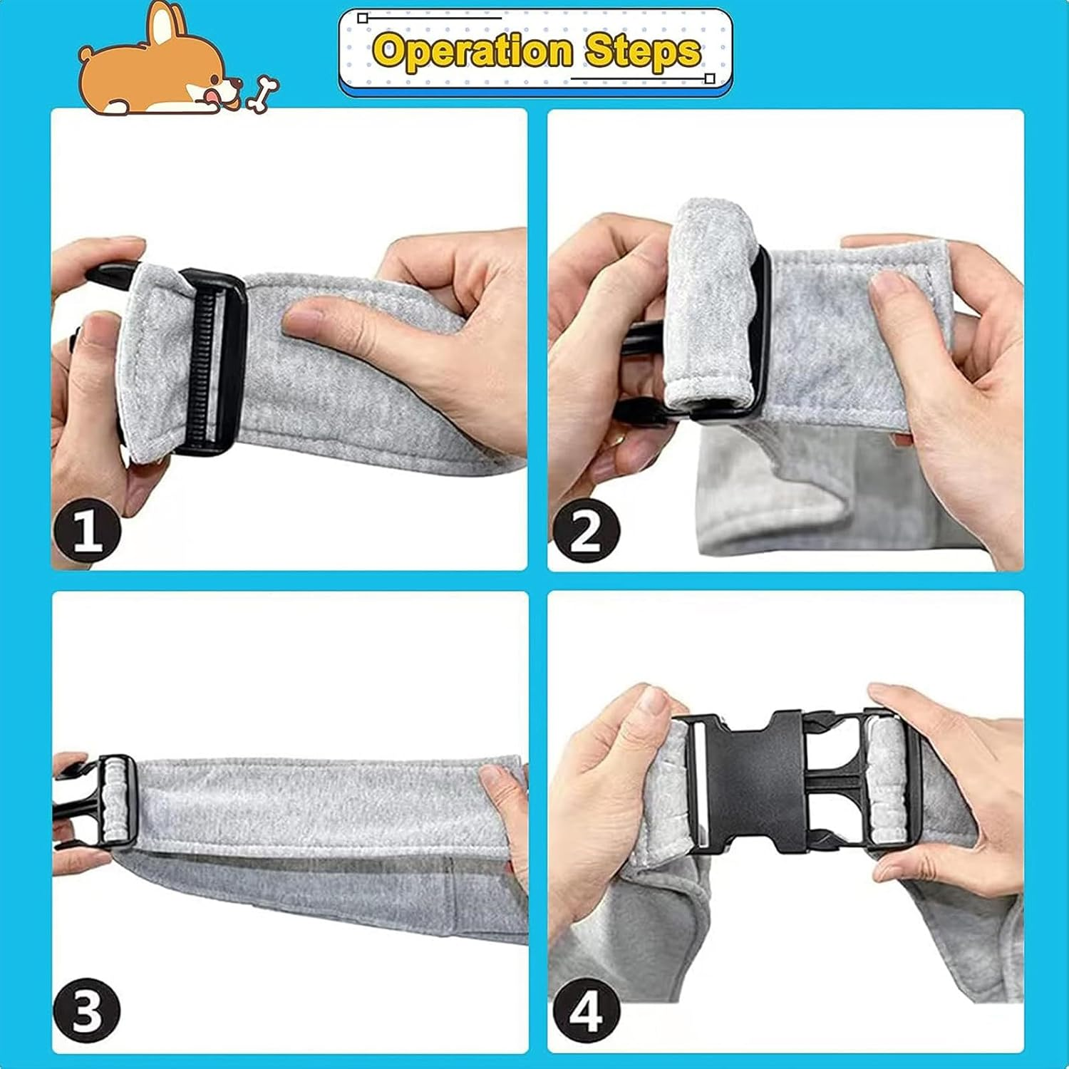 Dog Carrier Bag, Dog Sling up to 10 Kg, Portable Carry Bag, Dog Bag for Walking Outdoor Activities and Excursions (Grey) image number 3