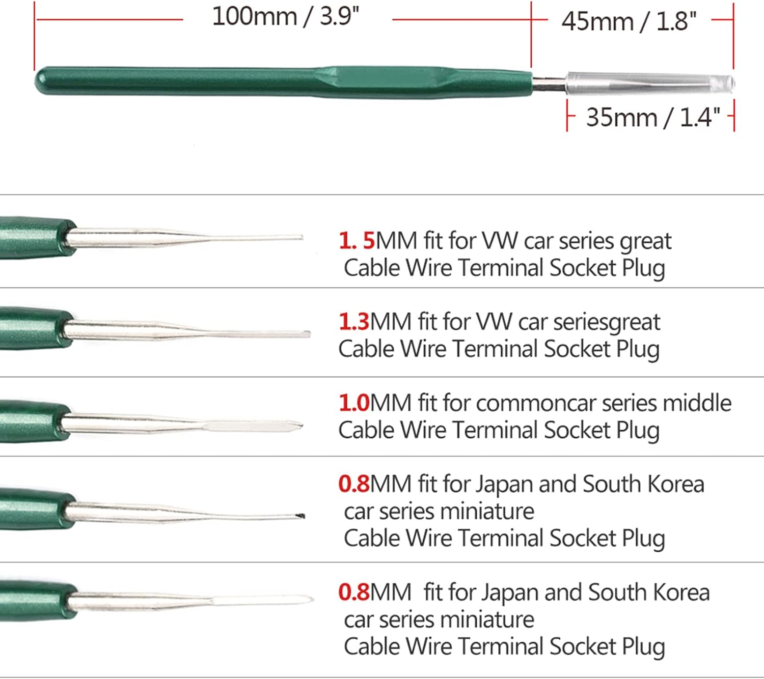 Joyzan Wiring Depinning Tool, Socket Pin Removal Tool Automotive Harness Terminal Plug Dismount Extraction Auto Tools Wire Stripper Release Kit Car Automobile Connector for Motorcycles Agricultural image number 2