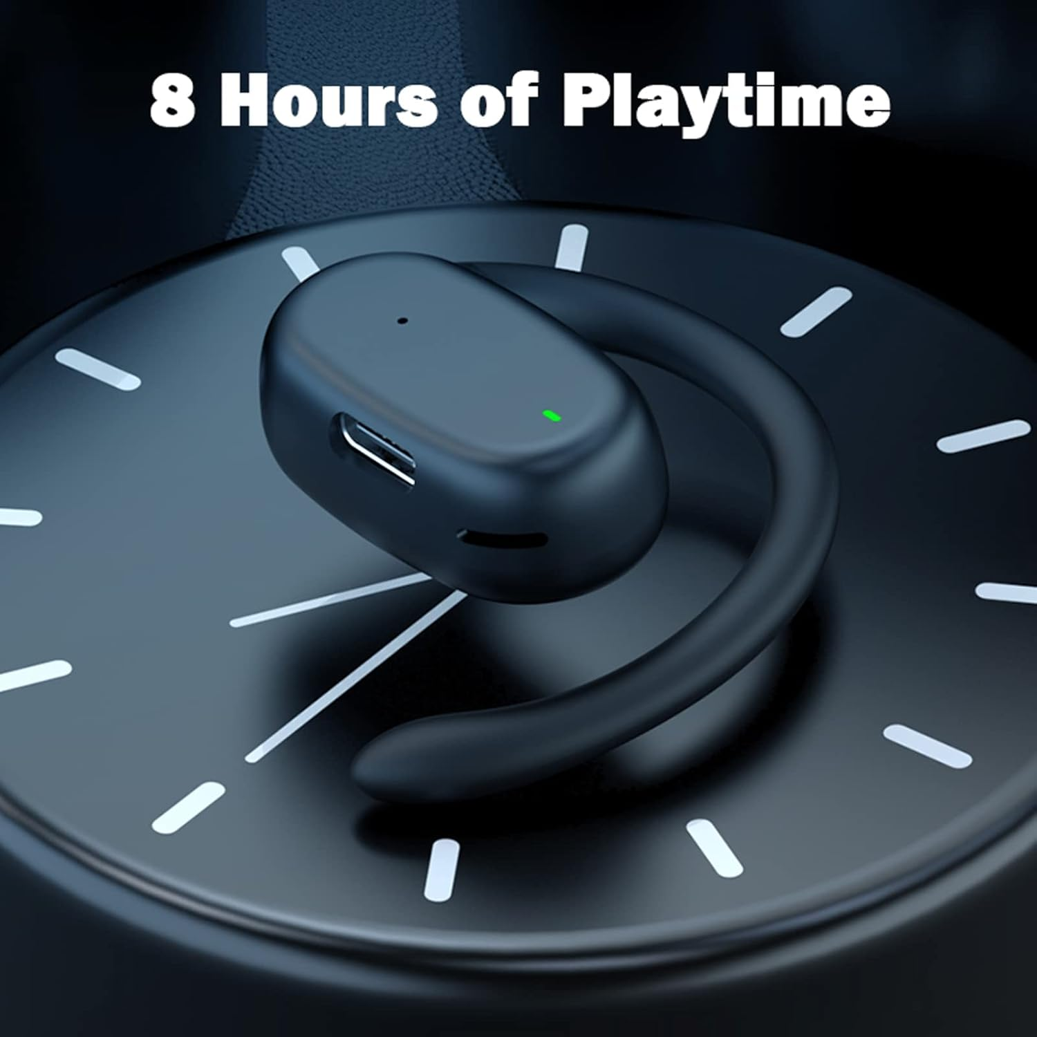 Xmenha-Zxy-Wmy-Yj76-Schwarz Bone Conduction Wireless Open Ear Headphones Bluetooth Single Earbud Black image number 4