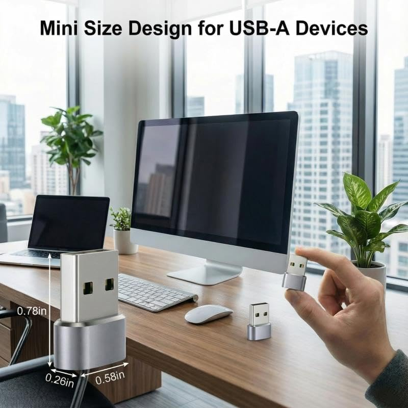 USB to USB C Adapter 10 Pack,Usb a to USB C Adapter,Usb Male to Type C Female OTG Adaptor,Usb C Cable Converter for Iphone 16 15 14 13,Ipad Pro,Airpods,Charger,Car Play image number 5