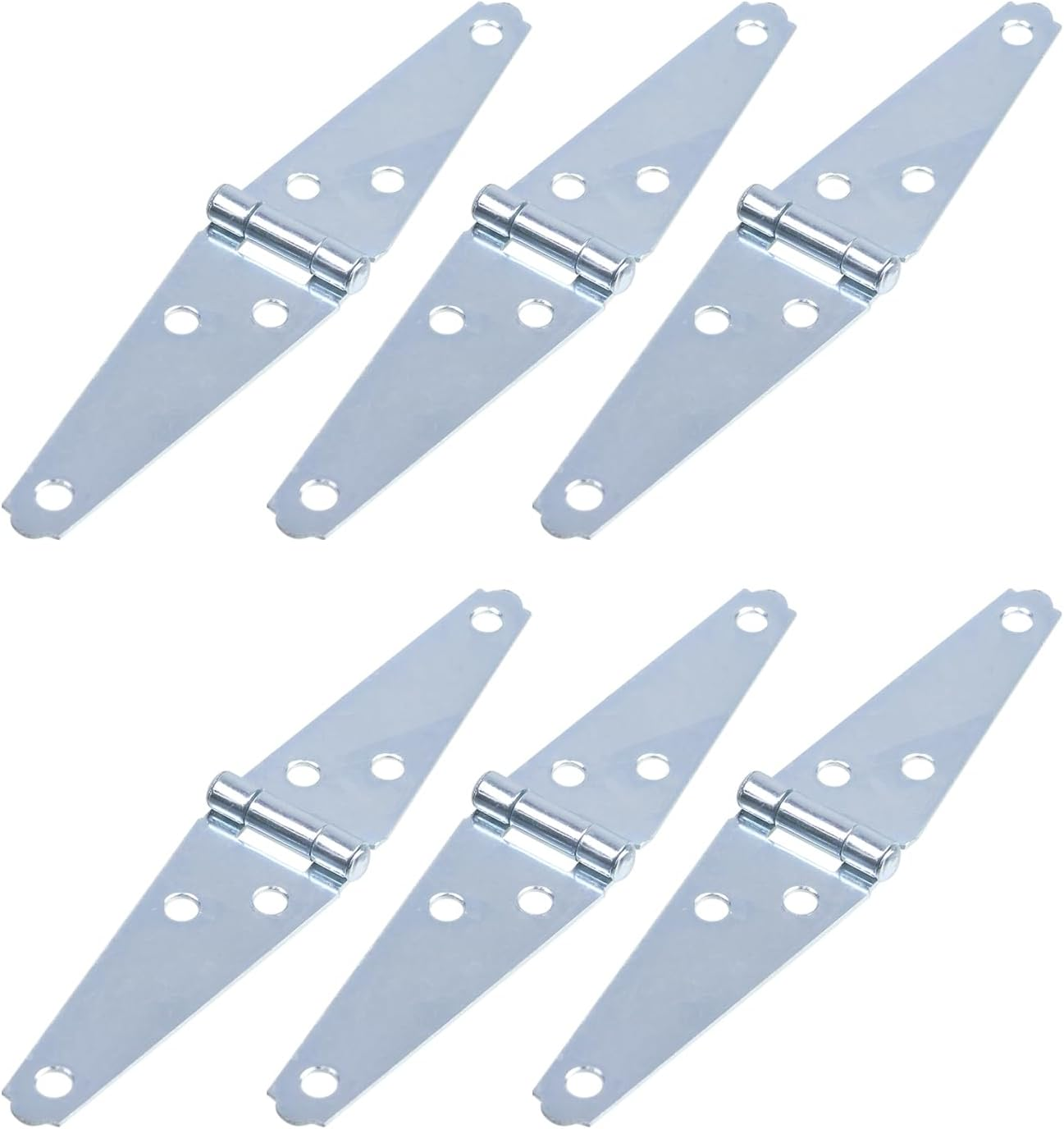 Geesatis 6 Pcs Hinges Heavy Duty Hinge 3 Inch Cabinet Closet Latch Door Hinge, with Mounting Screws image number 3