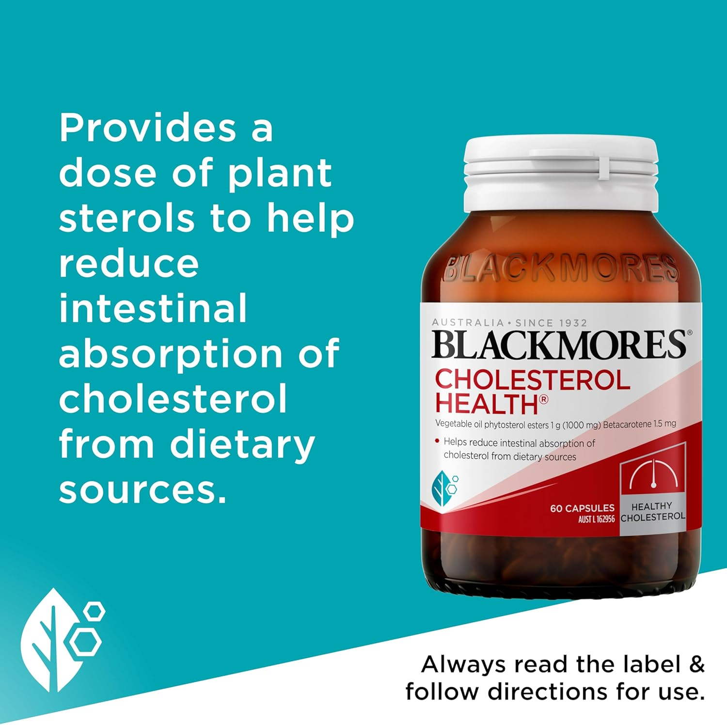 Blackmores Cholesterol Health | Helps Maintain Healthy Cholesterol | 60 Capsules image number 2