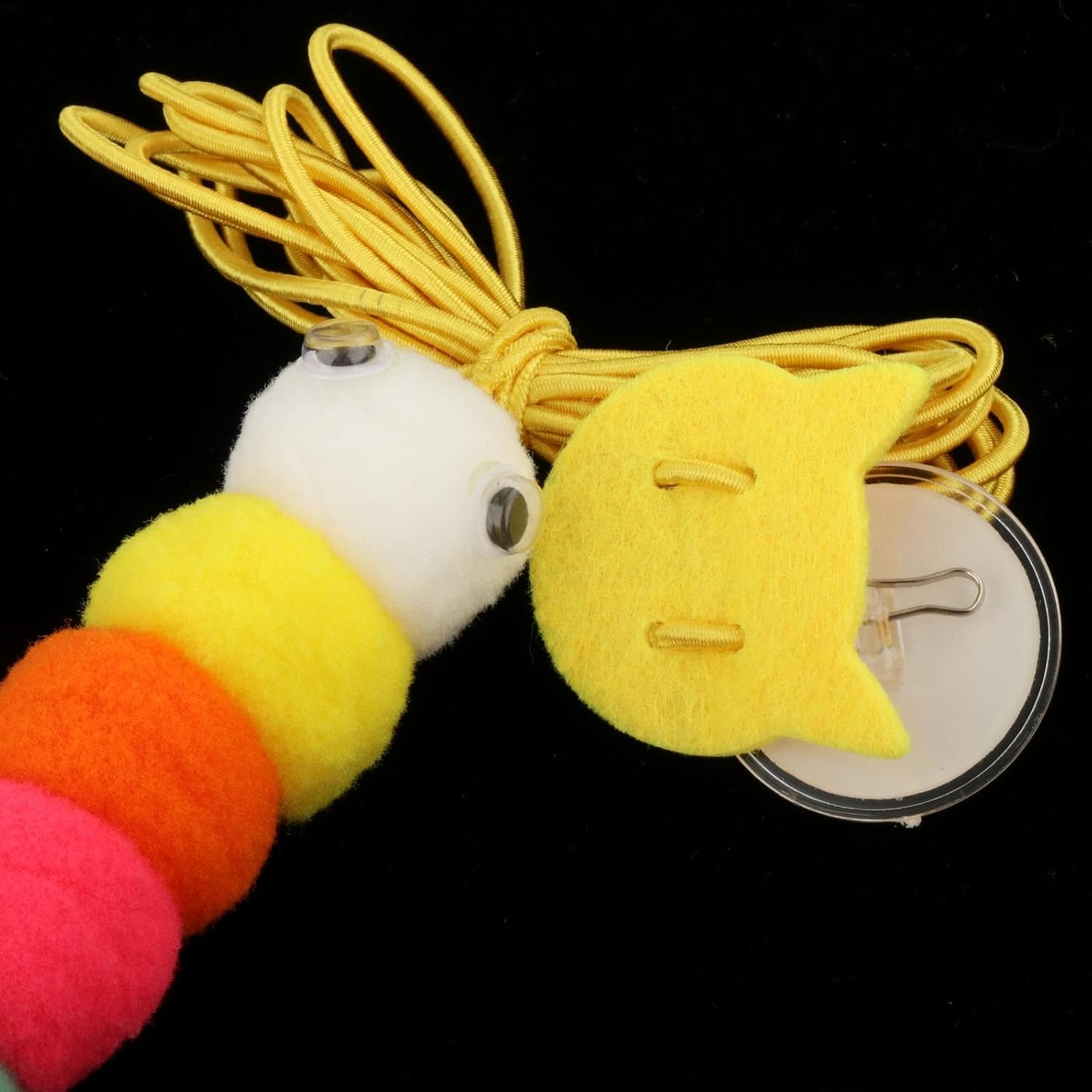 STARTIST Hanging Door Cat Toys with Bell, Elastic Rope Hanging on Ceiling Cat Teaser Toy Cat Plush Toy for Kitten Indoor Cats Exercising Play Chasing, Sound Paper image number 3