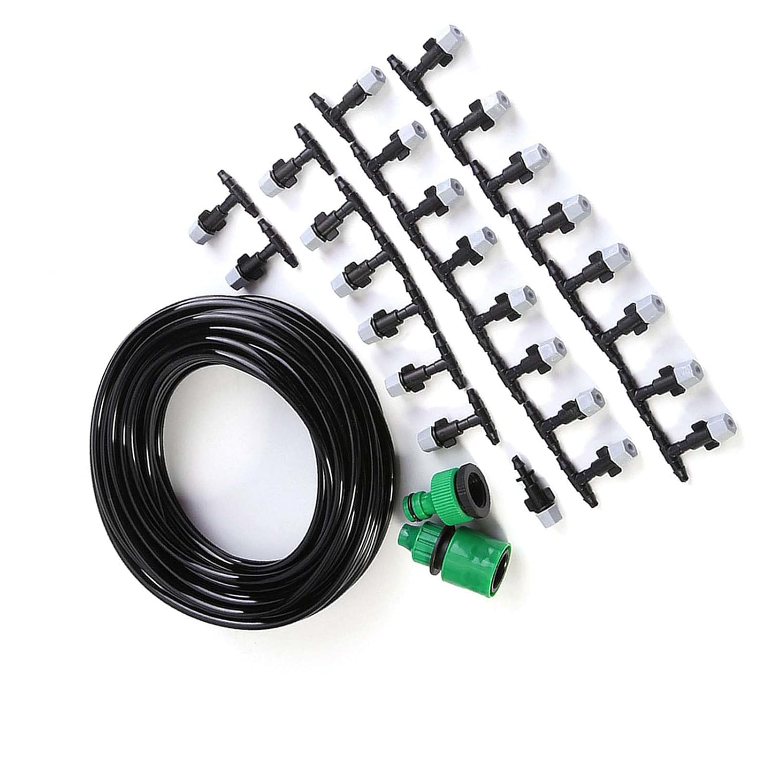 Domary Water Misting System Hose Sprinkler Nozzle Set Greenhouse Patio Irrigation Kit (15M) image number 2