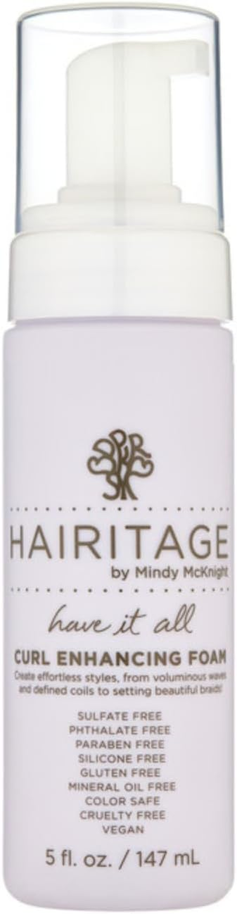Hairitage Have It All Curl Enhancing Foam Mousse with Quinoa + Rice Protein for Frizz Control + Moisture - Lightweight Formula - Leaves Hair Full + Bouncy - Set Hairstyles + Curls, 5 Oz image number 2