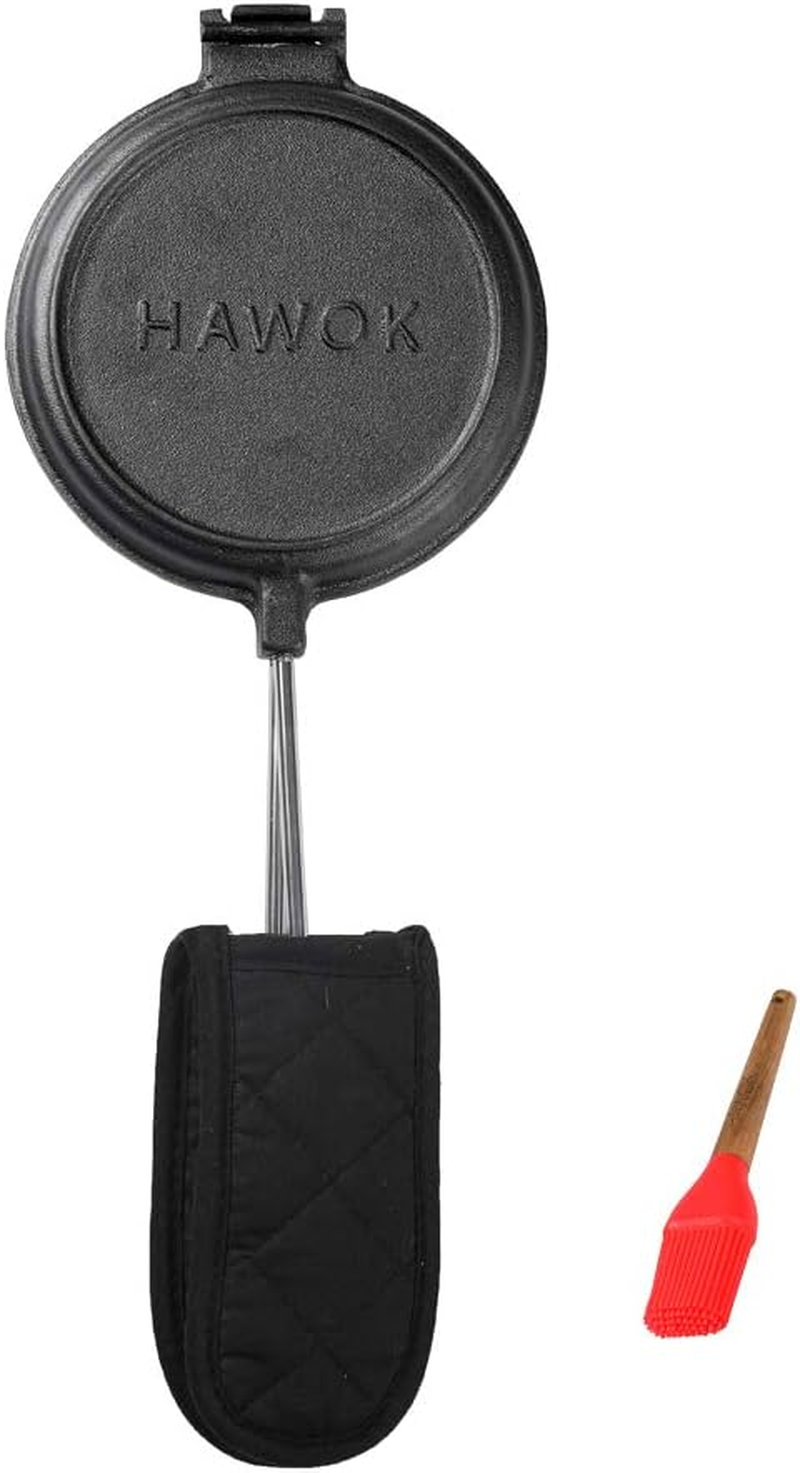 HAWOK Cast Iron Square Waffle Iron Waffle Maker&hellip;
