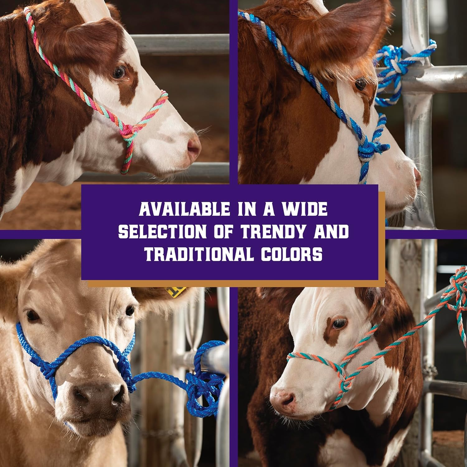 Weaver Leather Livestock Cattle Poly Rope Halter image number 5