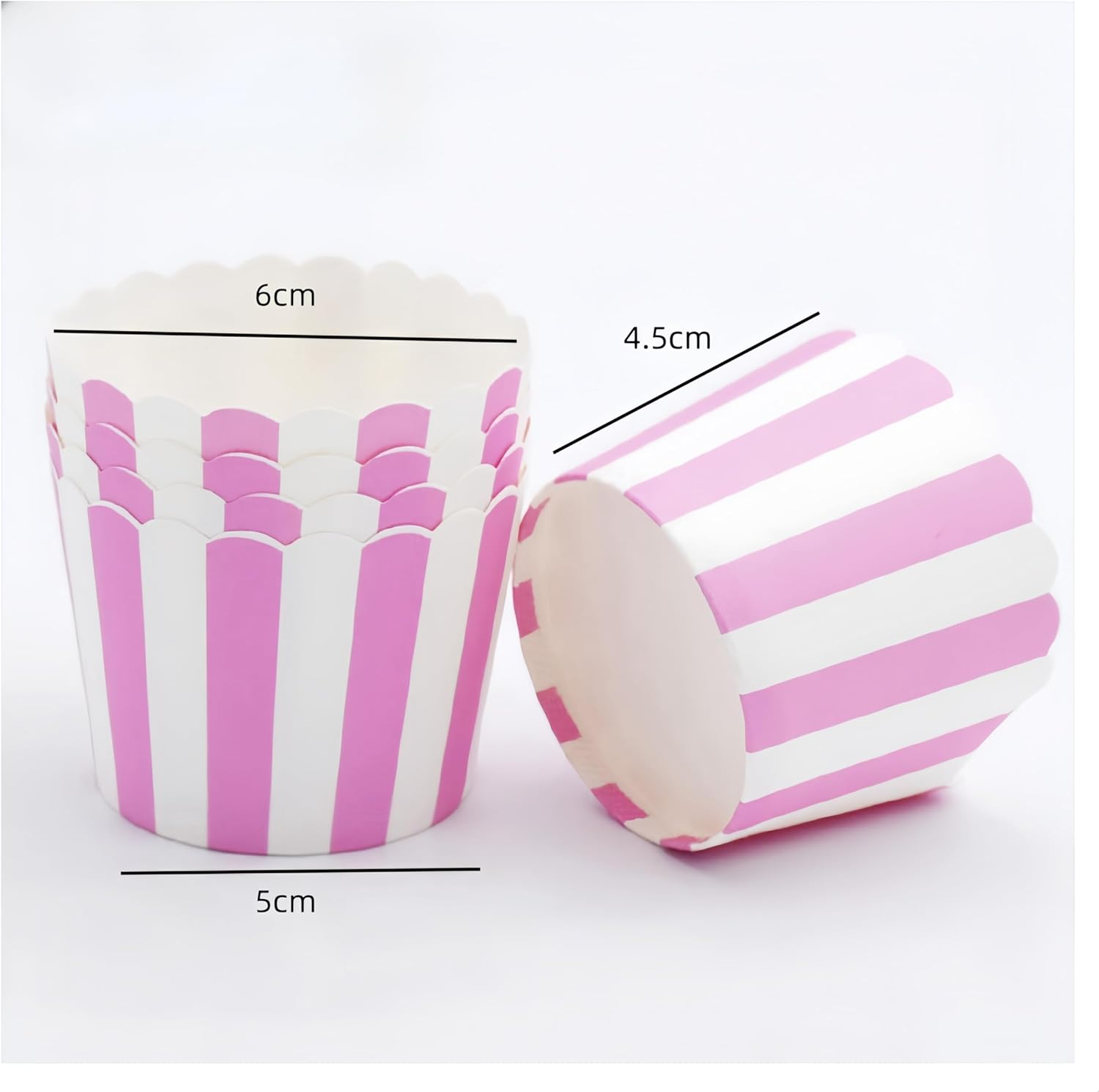Cupcake Cases, 100 Pcs Pink Paper Baking Cups, Disposable, Nonstick, Heat-Resistant, Round, Ideal for Baby Showers and Special Occasions image number 2