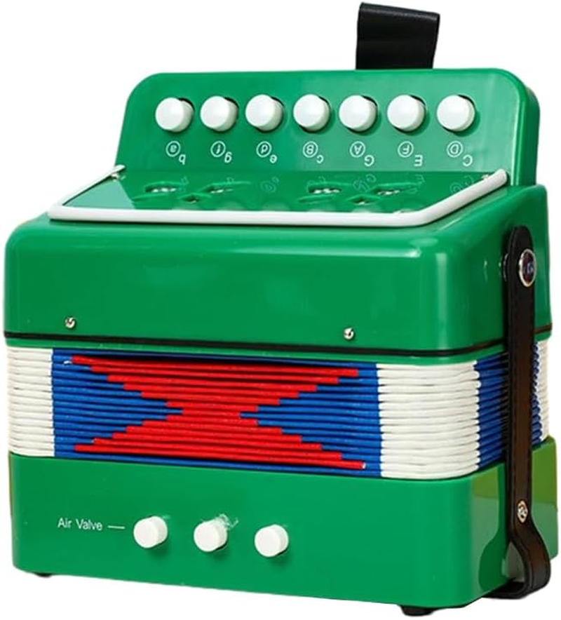7-Key 2-Bass Accordion ABS Material Musical Instrument for Beginners Lightweight Button Accordion Hand-Eye Coordination Stage Performance