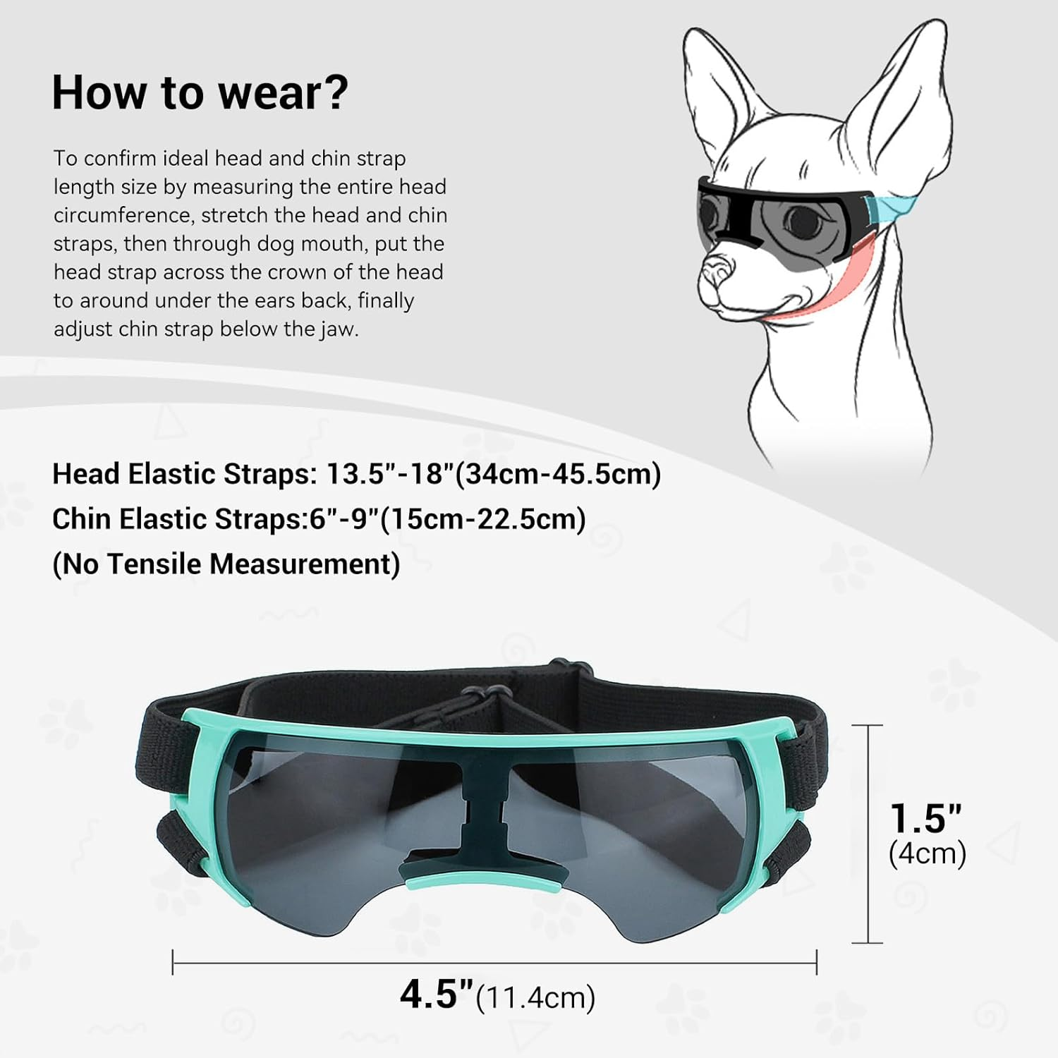 PETLESO Glasses for Small Dogs Eye Protection Glasses Wind Protection Glasses for Small Dogs UV Protection Dog Sunglasses for Motorcycle/Dog Bicycle Basket/Convertible image number 1