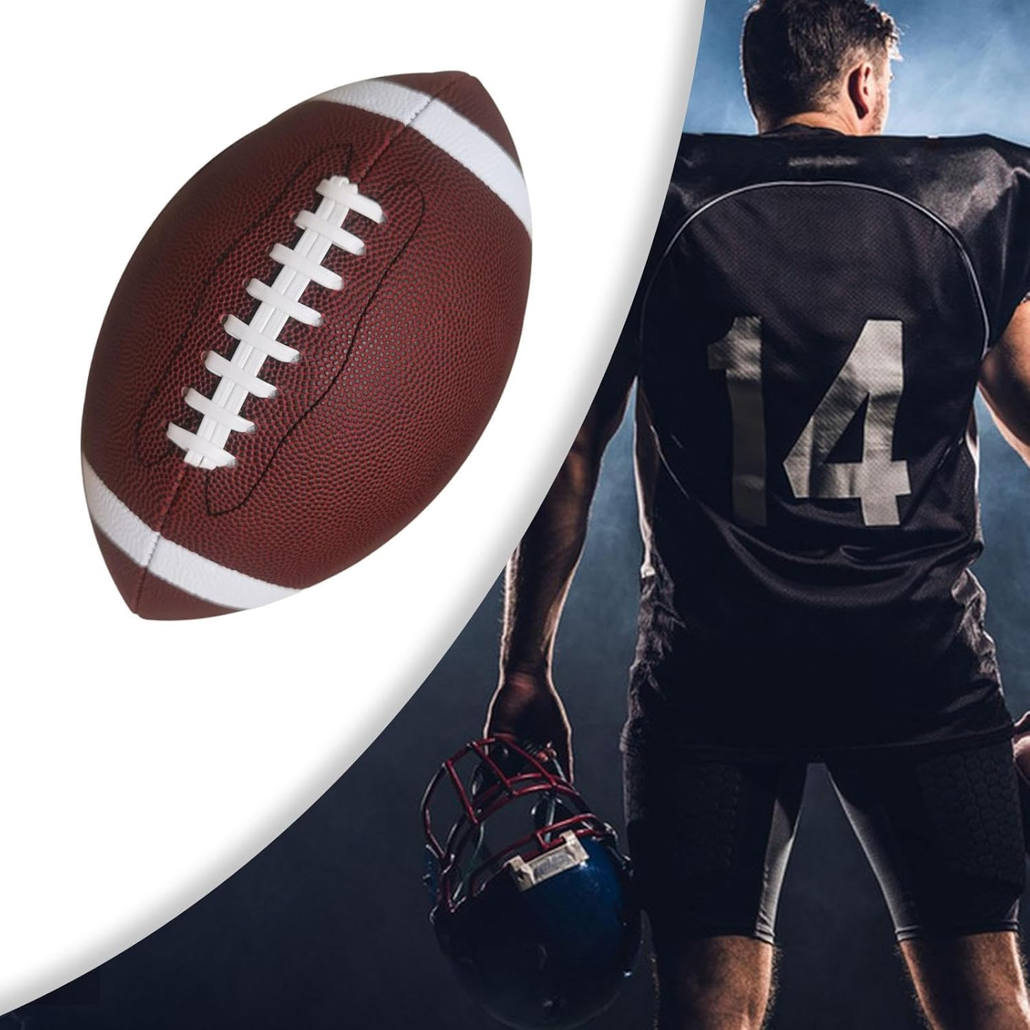 Qianly American Football Training Ball For - Size 3 21Cmx12.5Cm image number 6