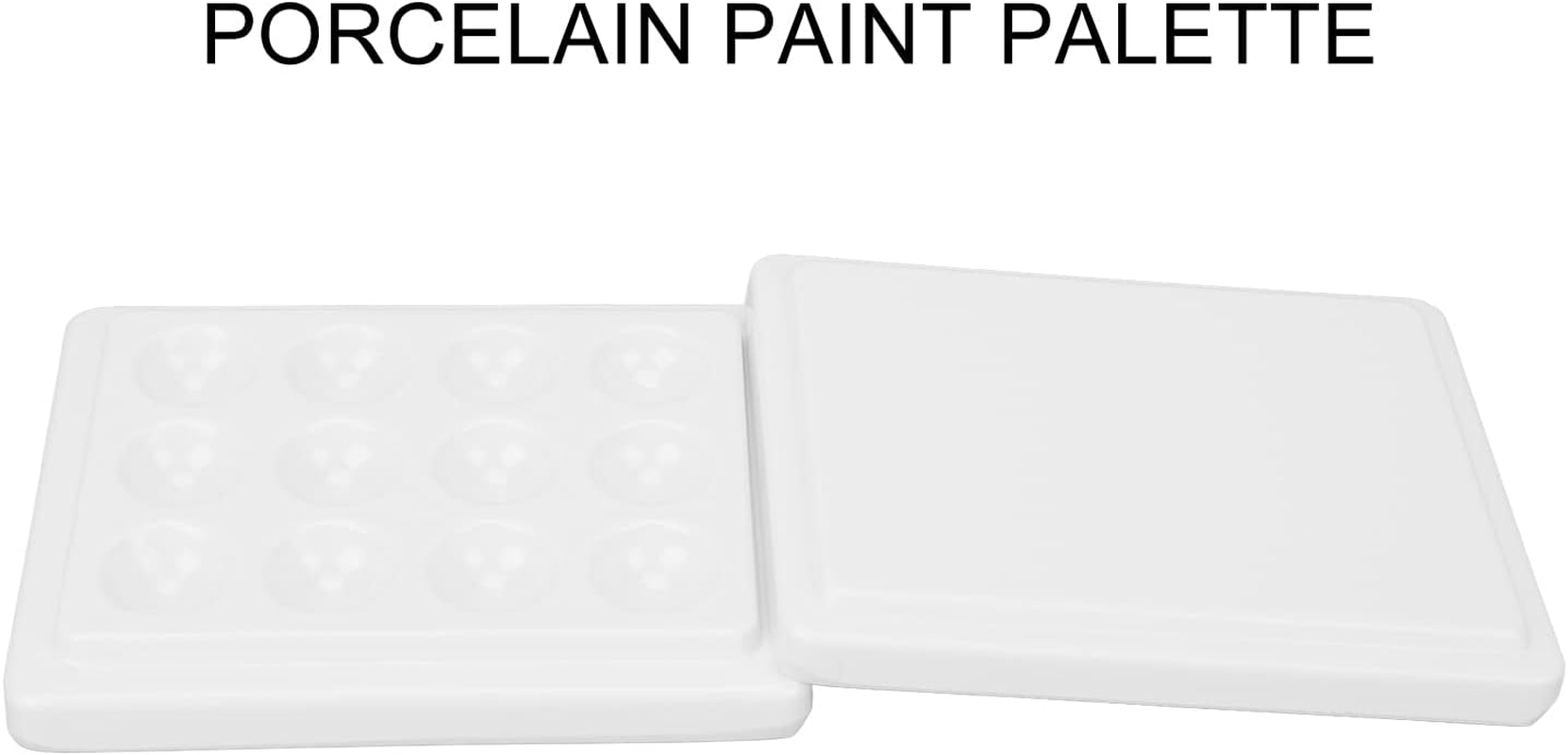 Porcelain Paint Palette Reusable Ceramic Palette with Lid for Crafts and Painting Projects