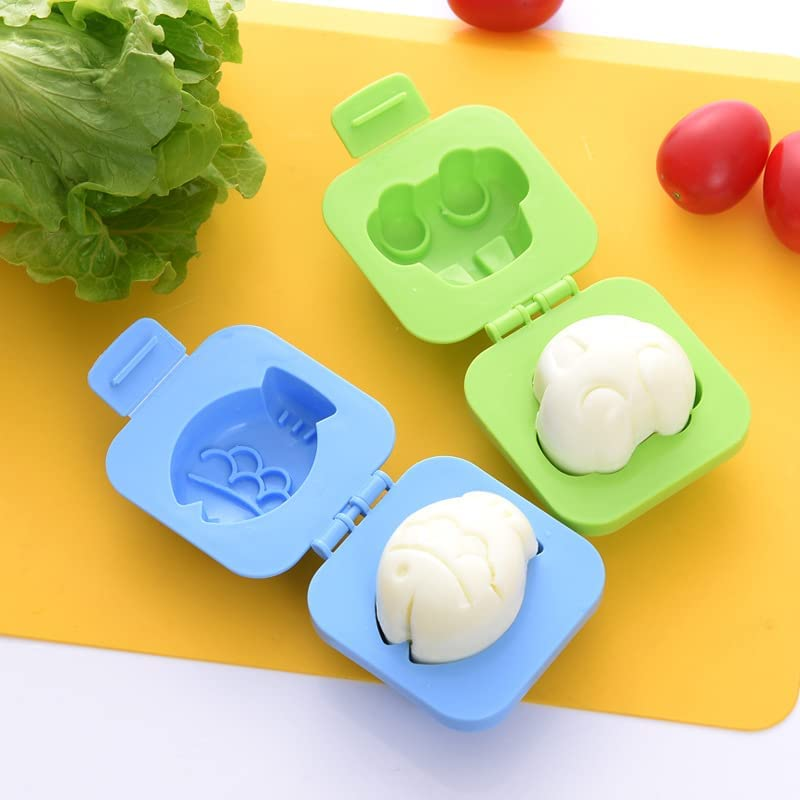 Yunko 6Pcs Egg Rice Mold Hard Boiled Egg Mold Fish Car Heart Shape Onigiri Molds Rice Ball Maker, Fondant Cake Pop Decorating Tool Fun Cookery Kitchen Gadgets image number 5