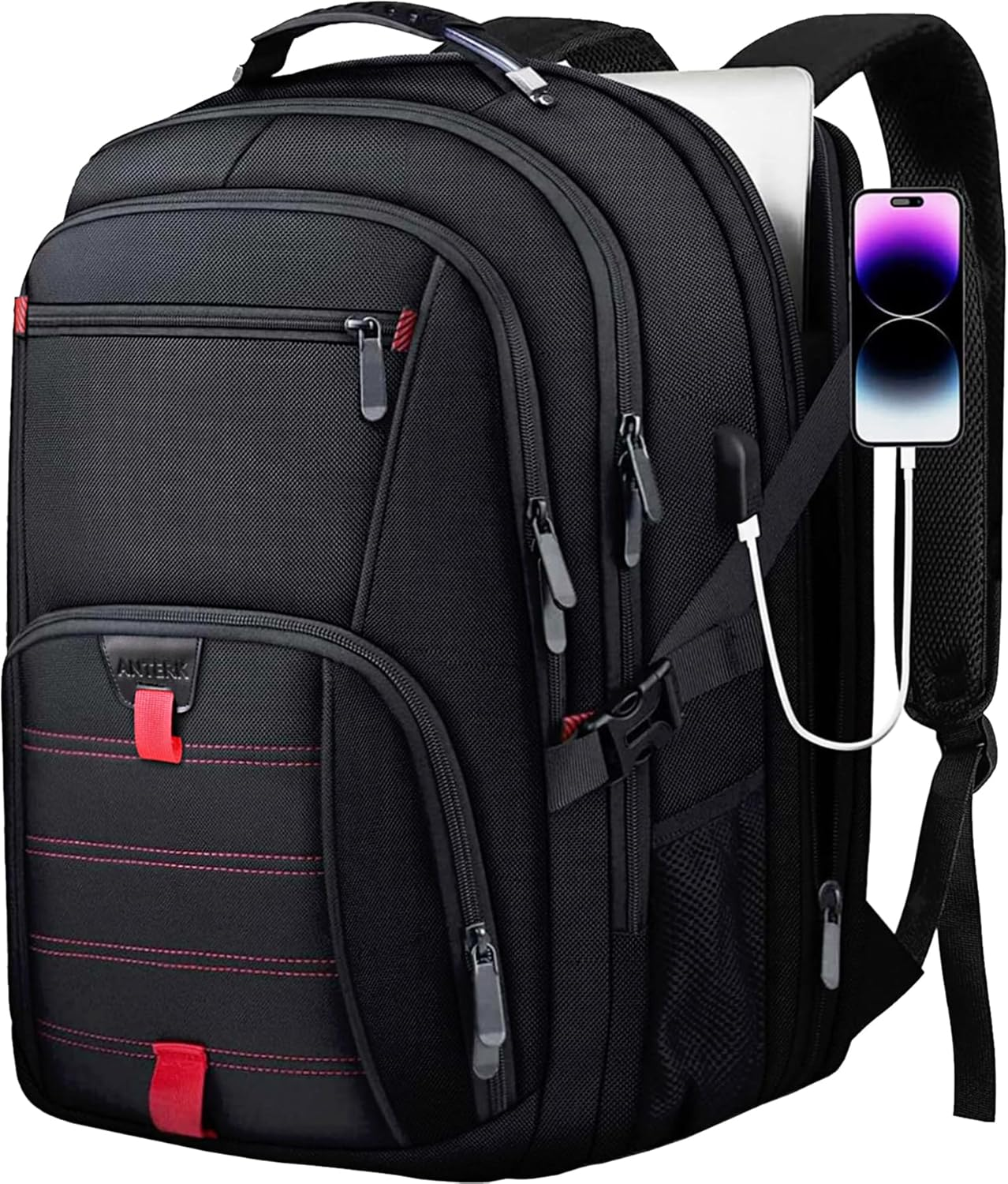 ANTERK Extra Large Backpack, Travel Back Pack, Laptop Backpack for Men Women, 50L Big Backpack, 17.3 Inch Computer Backpack