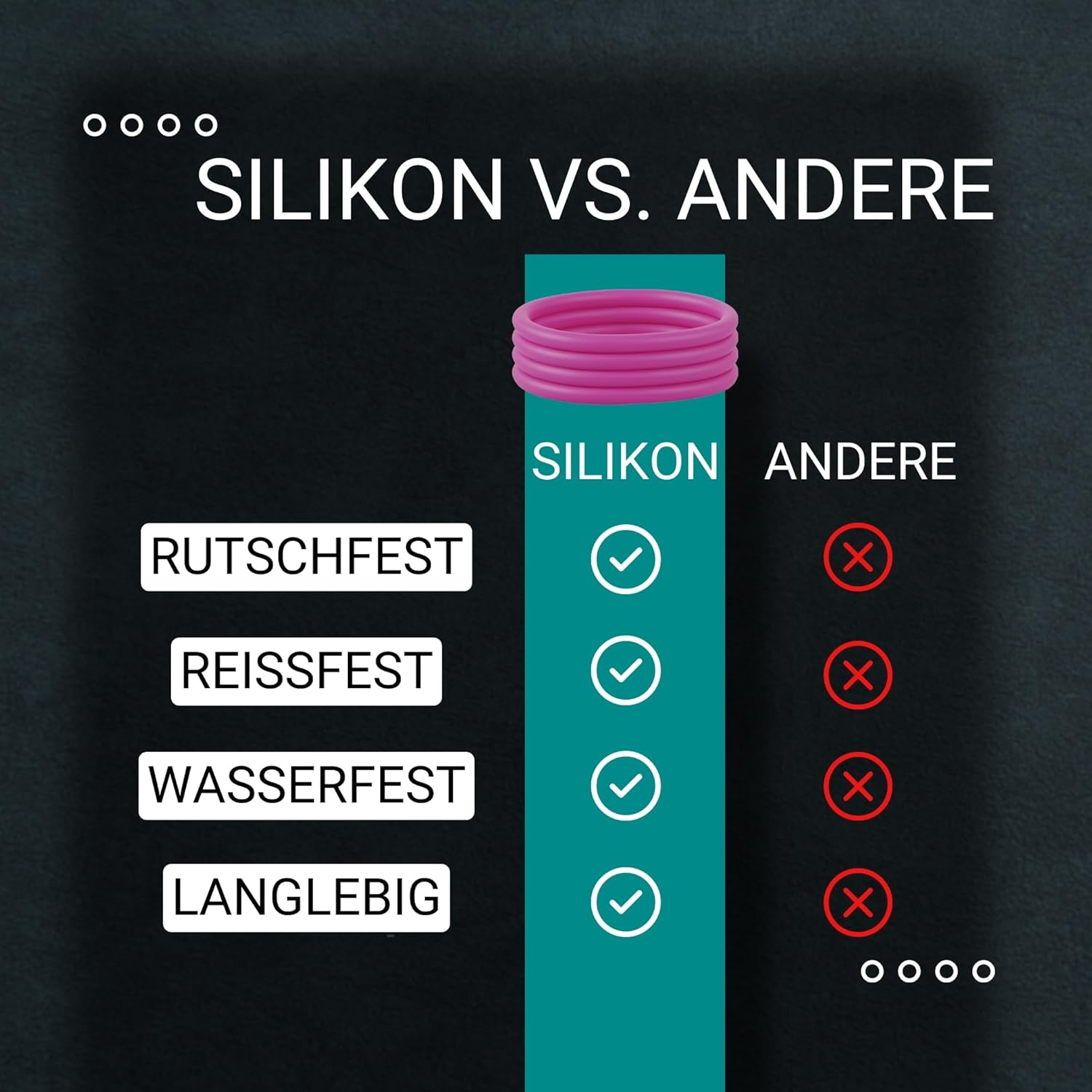 Haarallerliebst Silicone Hair Bobbles (Pack of 9 | Pink | 5 Cm) with Box for Storage (Box Colour: Pink) - Box Colour: White. image number 3