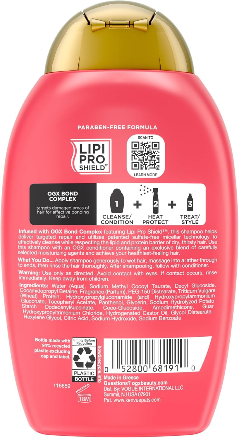 OGX Bond Protein Repair Shampoo 385 Ml image number 1