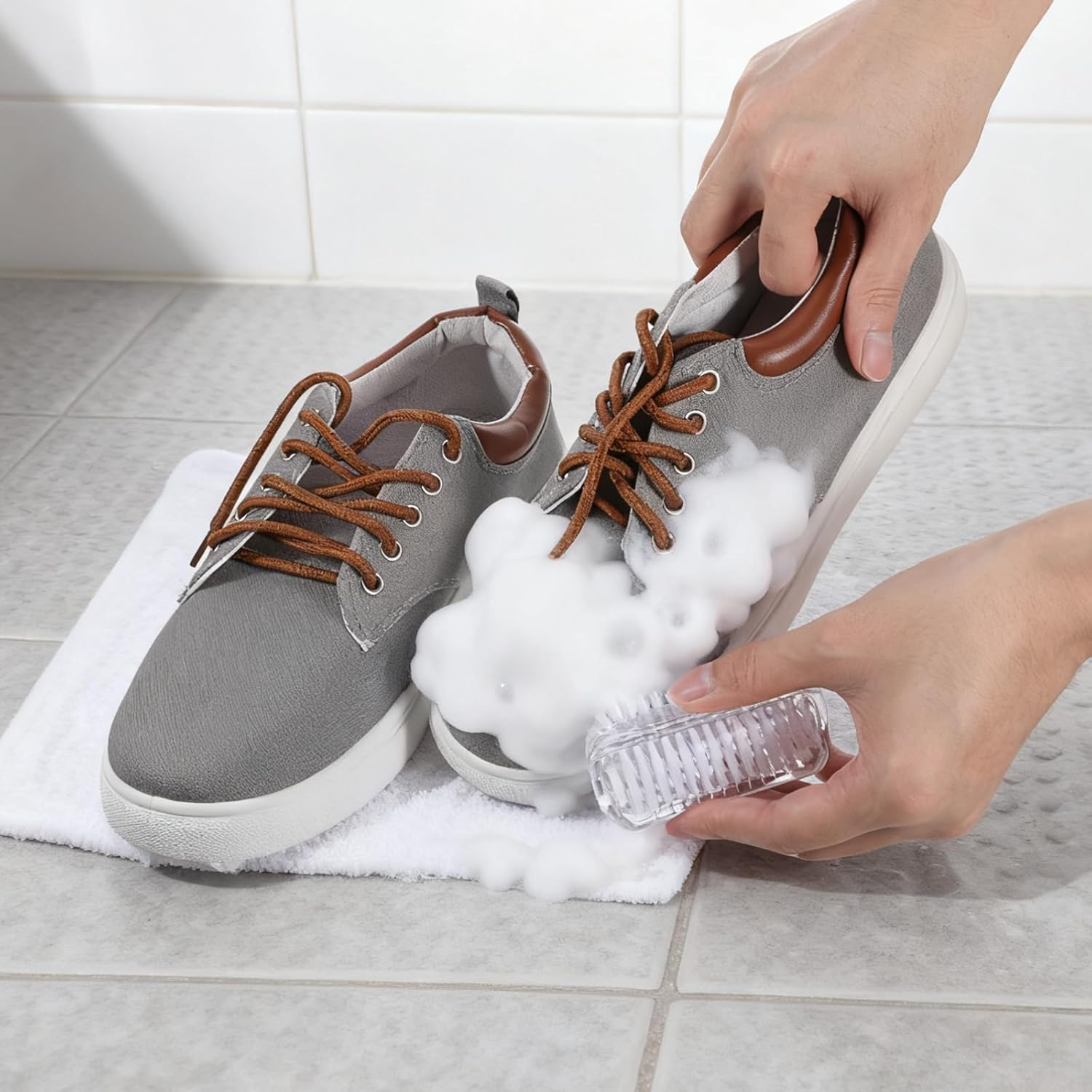 4 PCS Nail Brush for Cleaning Fingernails Two Sided Hand Fingernail Scrub Brushes Soft Stiff Bristles Scrubber Nails Toes Cleaning Brush for Men Women Hand and under Nails image number 5