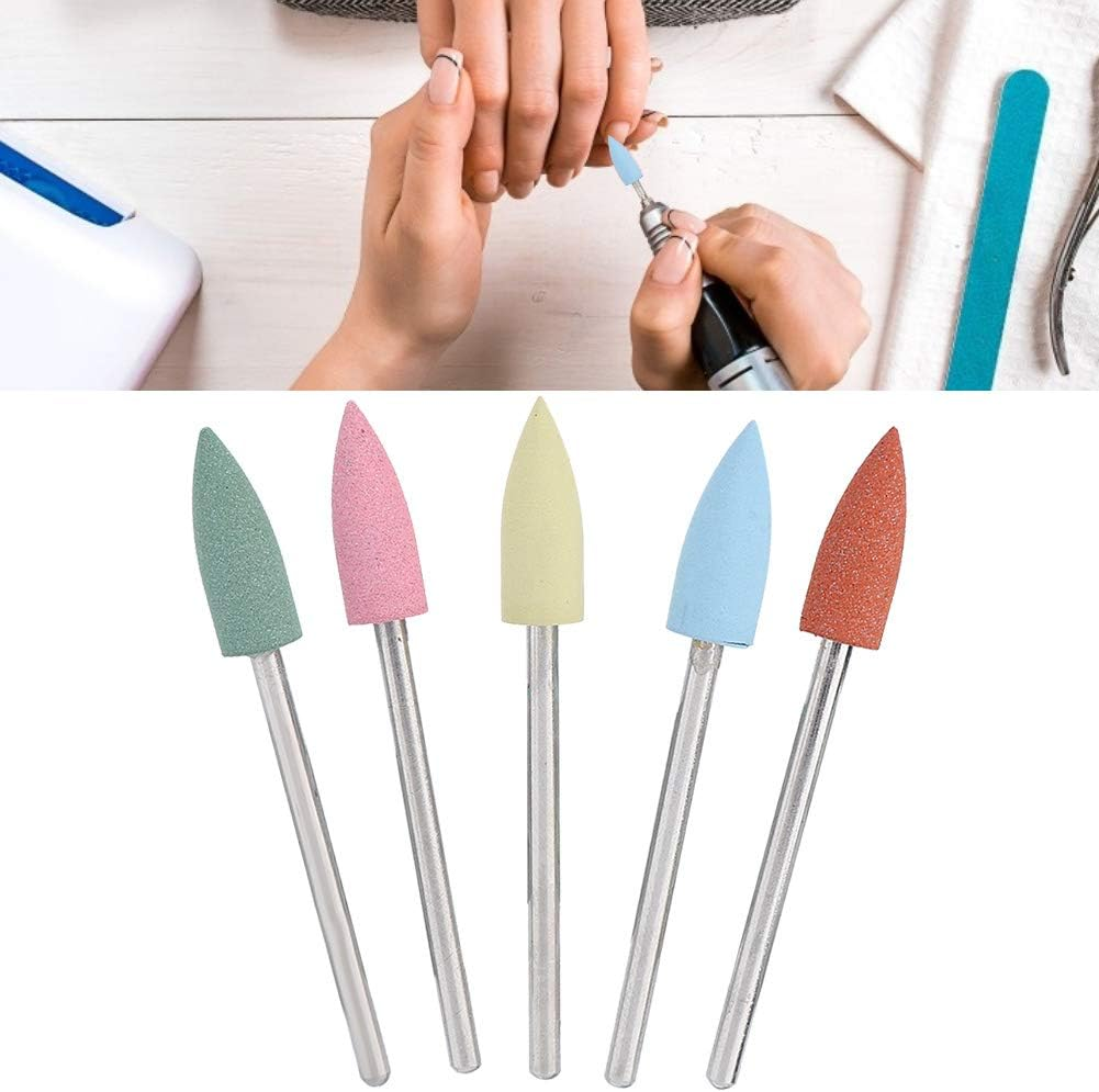 Nail Cutter Attachments, Nail High Gloss Polishing Attachment, Russian Manicure Drill, Nail Drill Silicone Nail Bit, 5 Pieces/Set Rubber Nail Drill Bits Manicure Pedicure Nail Polishing Cutter image number 6