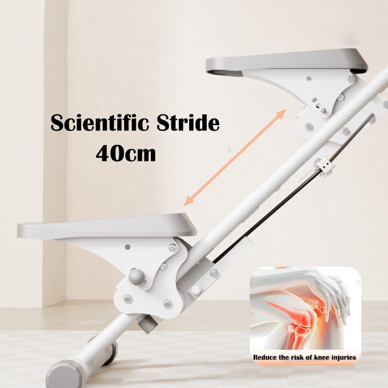 Stair Stepper Folding Vertical Aerobics Appliances Exercise Climber for At-Home Workouts Total Body Exerciser with Handle 242LBS Load with Pedal/Stand/Cup Holder, Step Angle Adjustable image number 4