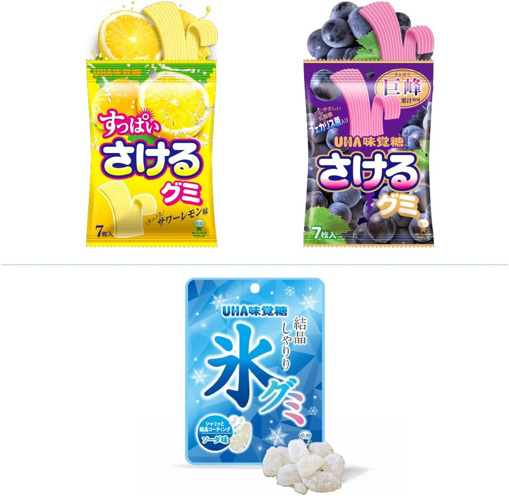 Japanese Gummy Candy Variety Pack, 10 Pieces, Assorted Fettuccine, Pure, Kororo, Character Gummies image number 4