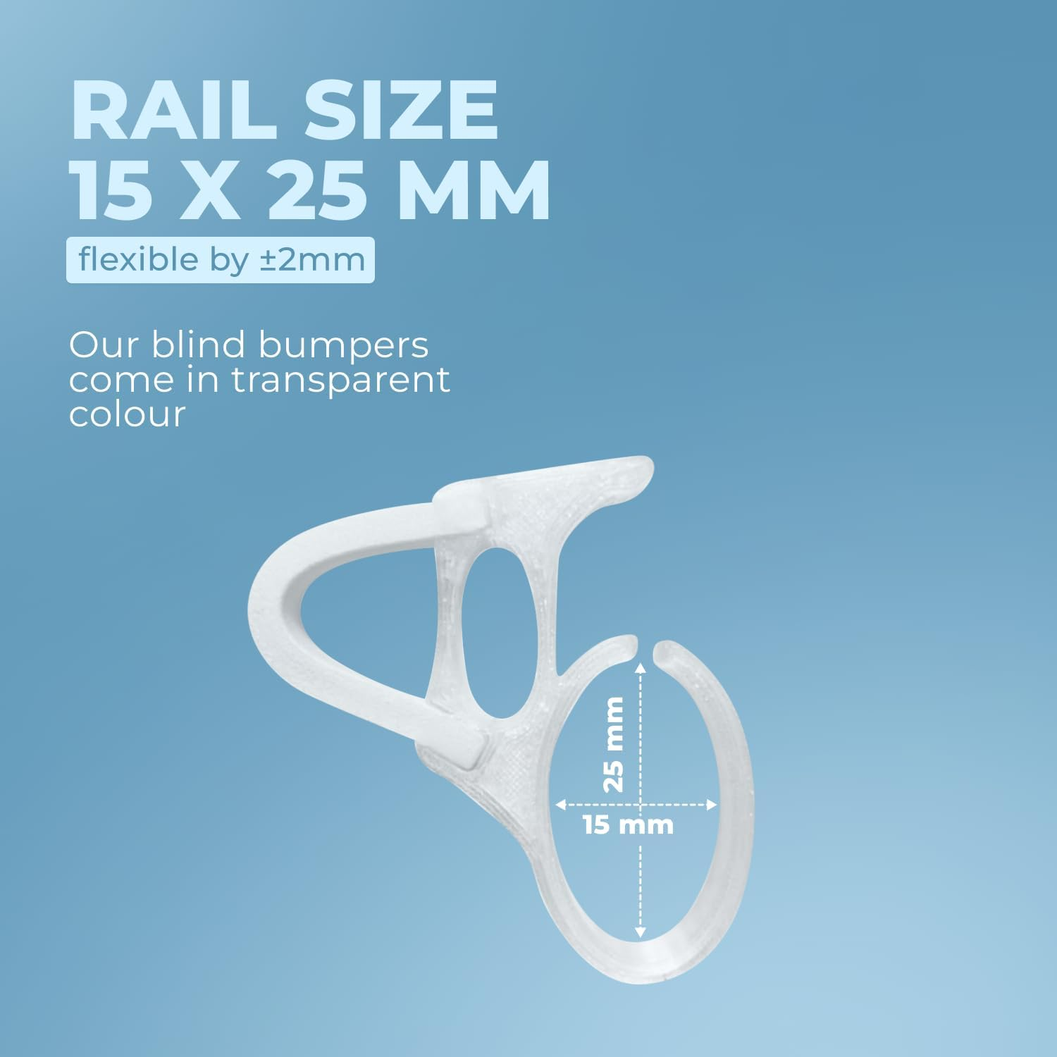 Window Blind Bumper Pack of 4 &ndash; Silence Banging Roller Blinds during Windy Days with Ultra-Quiet Bumpers (15Mm X 25Mm) image number 4