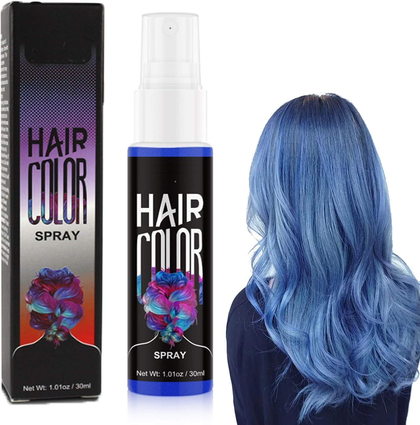 Temporary Hair Colour - Hair Dye Spray - Washable One Time Temporary Hair Dye - Coloured Hair Spray Fast Dyeing - Suitable for Party Cosplay Christmas Hollowen (Pink)