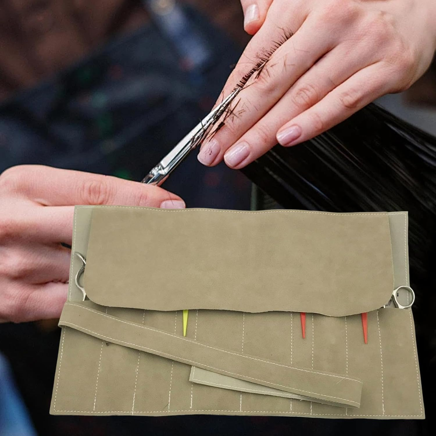 Eigell Hair Stylist Scissor Holder Pouch Case, Barber Shear Holder image number 5