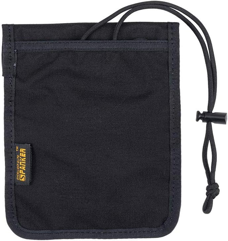 EXCELLENT ELITE SPANKER Passport Holder Neck Pouch RFID Blocking Travel Neck Wallet ID Card Organizer Pouch with Neck Lanyard, Black, Travel Wallet - Grey image number 7