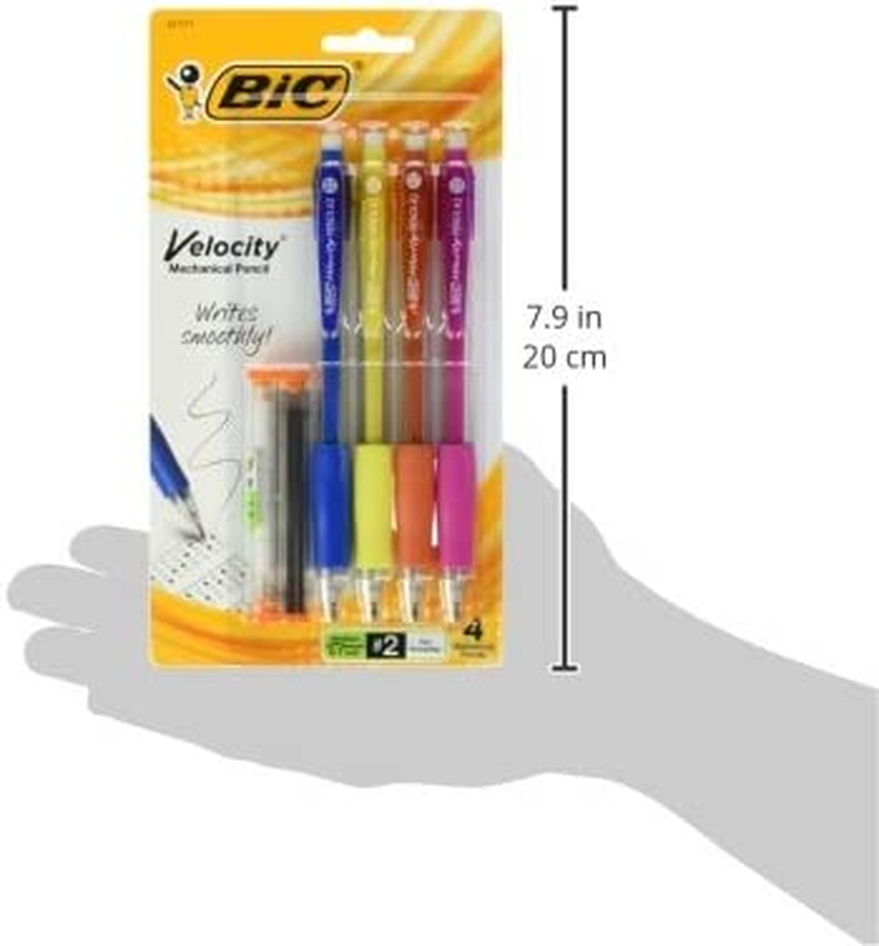 BIC Velocity Mechanical Pencil, Medium Point (0.7 Mm), 4-Count