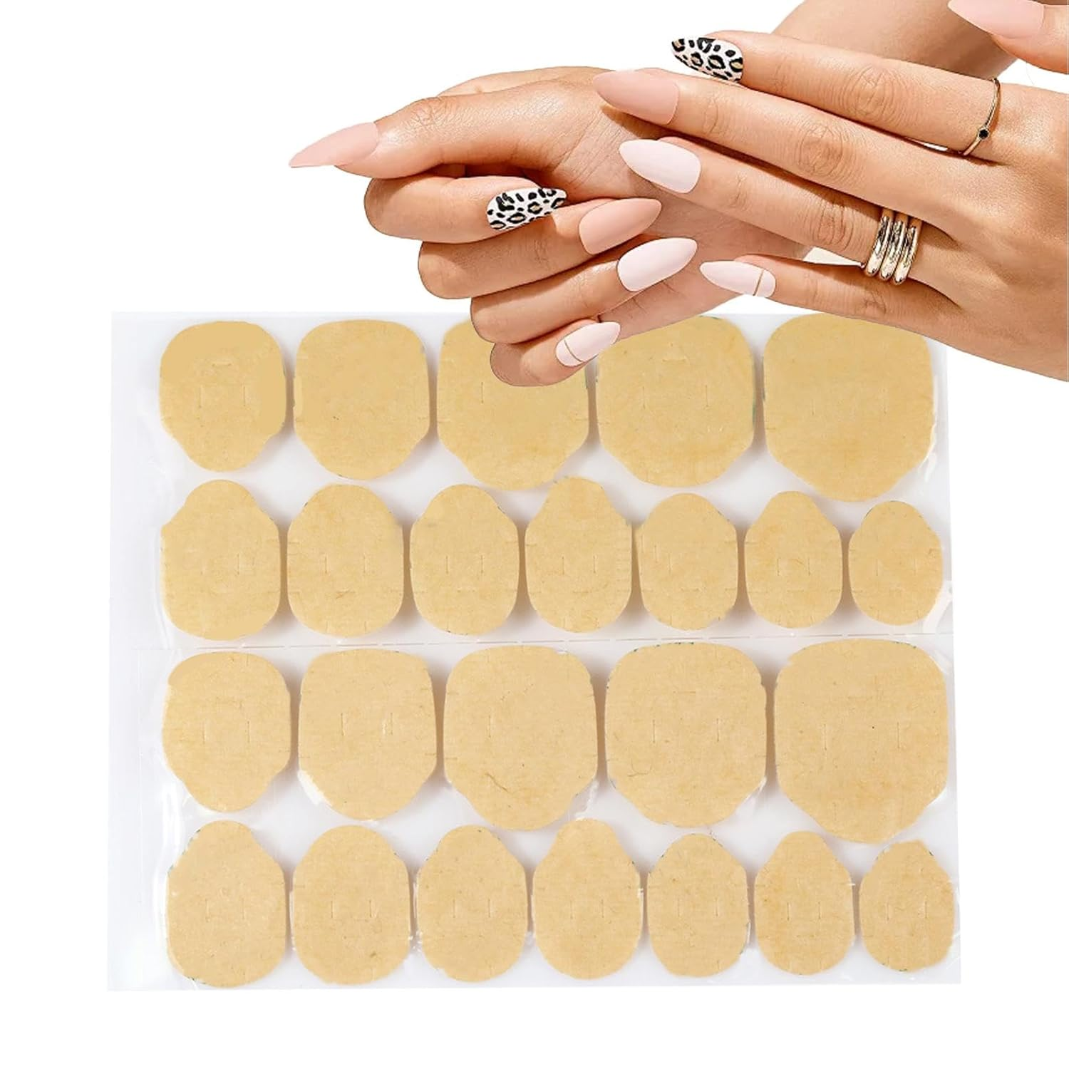 Esncddym Nail Adhesive for Press on Nails - (1 Sheet) Adhesive Jelly Sticky Tabs - Press on Nail Stickers, Long Lasting Double Sided Nail Glue for Nail Tip Press on Nails