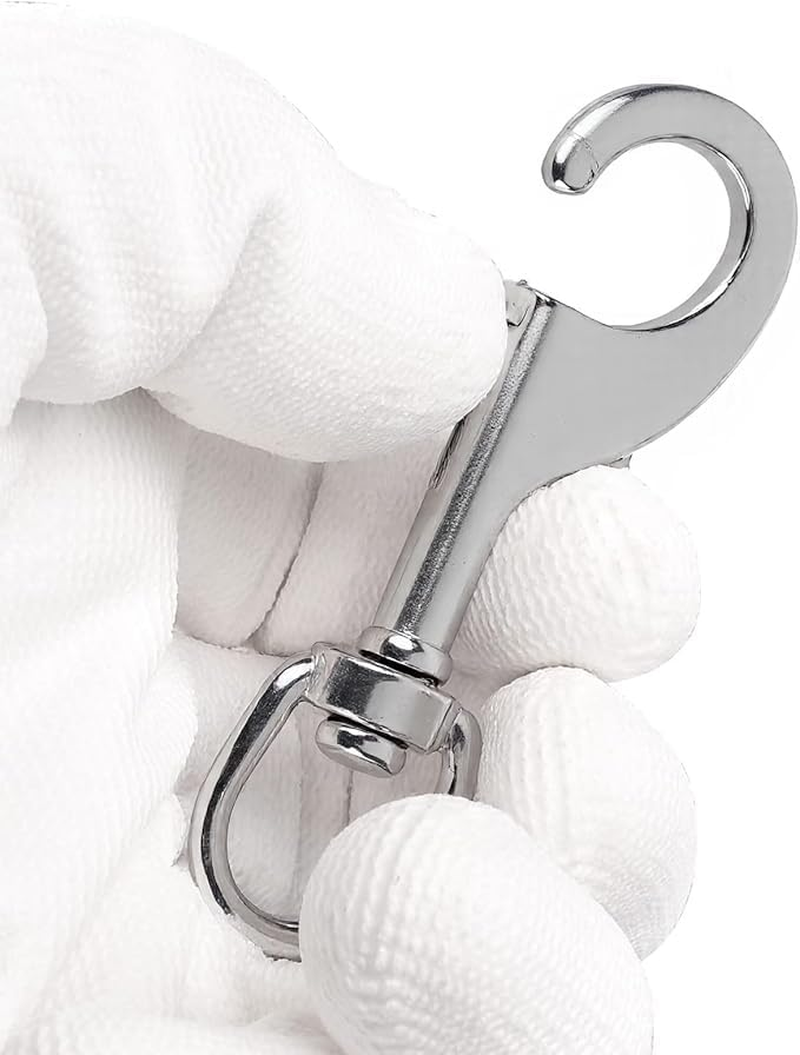 Ksngtixe 3Pcs Stainless Steel 316 Heavy Duty Swivel Snap Hooks, Marine-Grade Bolt Spring Hooks for Diving, Dog Leash, Flagpole Rope, Camera Strap & Clothesline image number 2