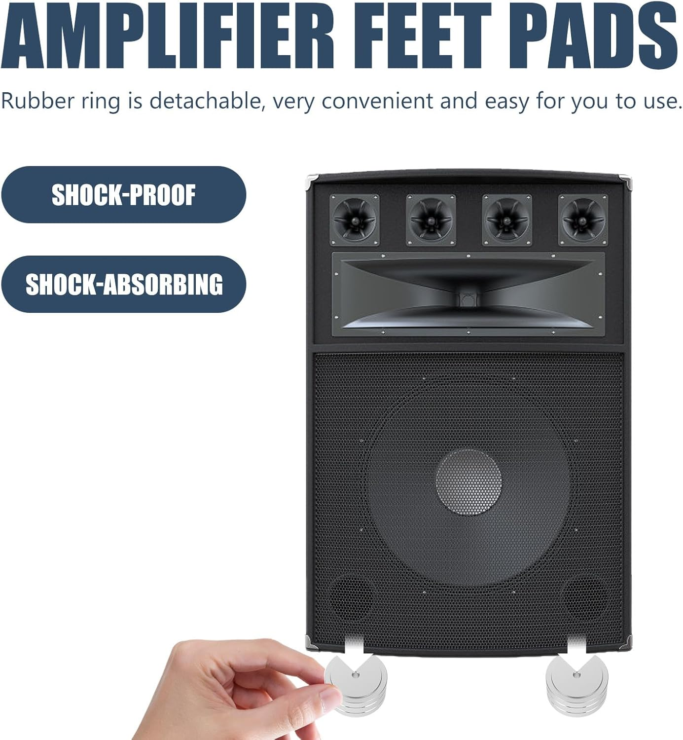 GALPADA 2Pcs Silver Small anti Vibration Aluminum Alloy Speaker Isolation Feet Pads for Hifi Audio Amplifier and CD Player, Shock Absorbing Speaker Base Cushion for Home Theater Systems image number 2