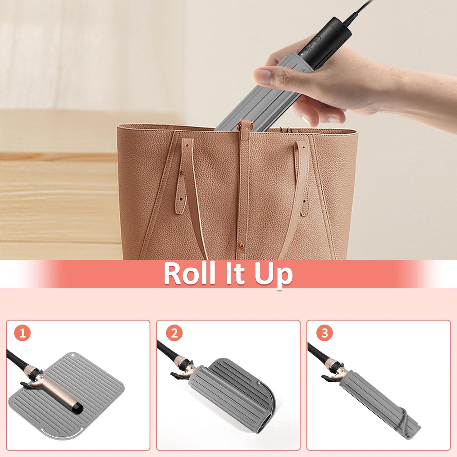 Quccefods Hairdressing Tools Silicone Heat Resistant Mat for Curling Irons, Hair Straighteners, Hair Styling Tools and Flat Irons