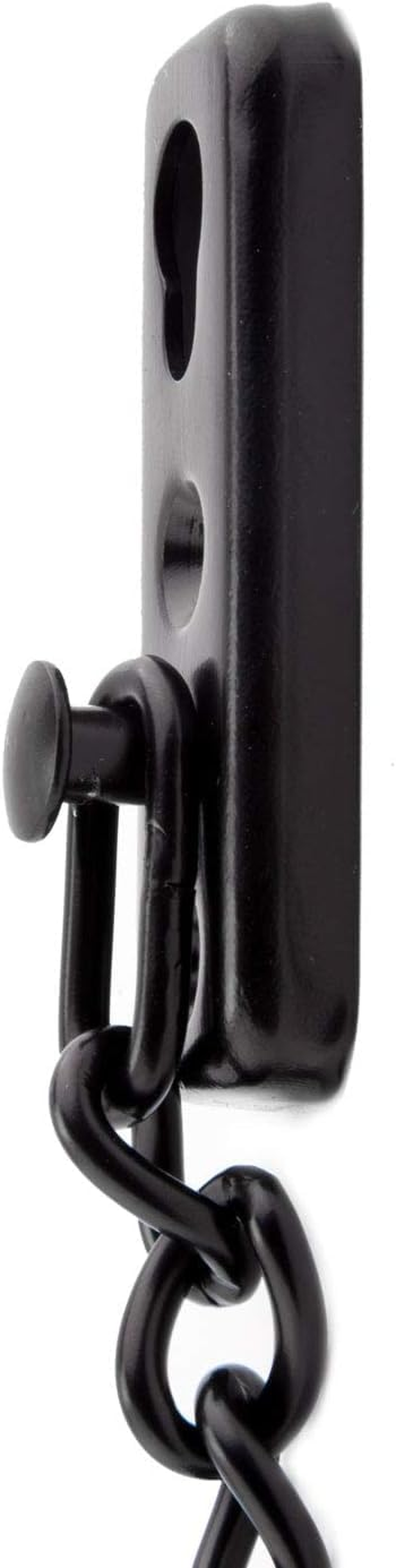 Stainless Steel Chain Door Lock，Heavy Duty inside Door Latch Guard Keyless Door Lock Add Extra Security with Spring Anti-Theft Press Lock Door Hardware for Home Security (Black, One Size)